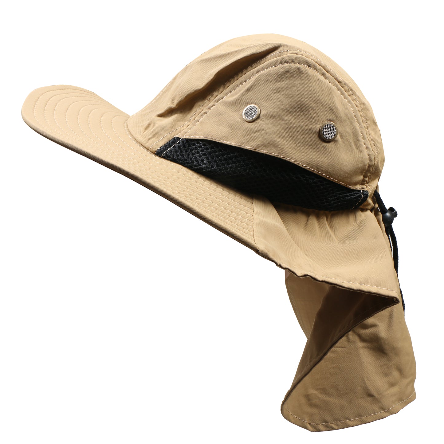 Men Women UPF 50+ Sun Hat with Neck Flap – Wide Brim UV Protection Hat for Hiking, Fishing