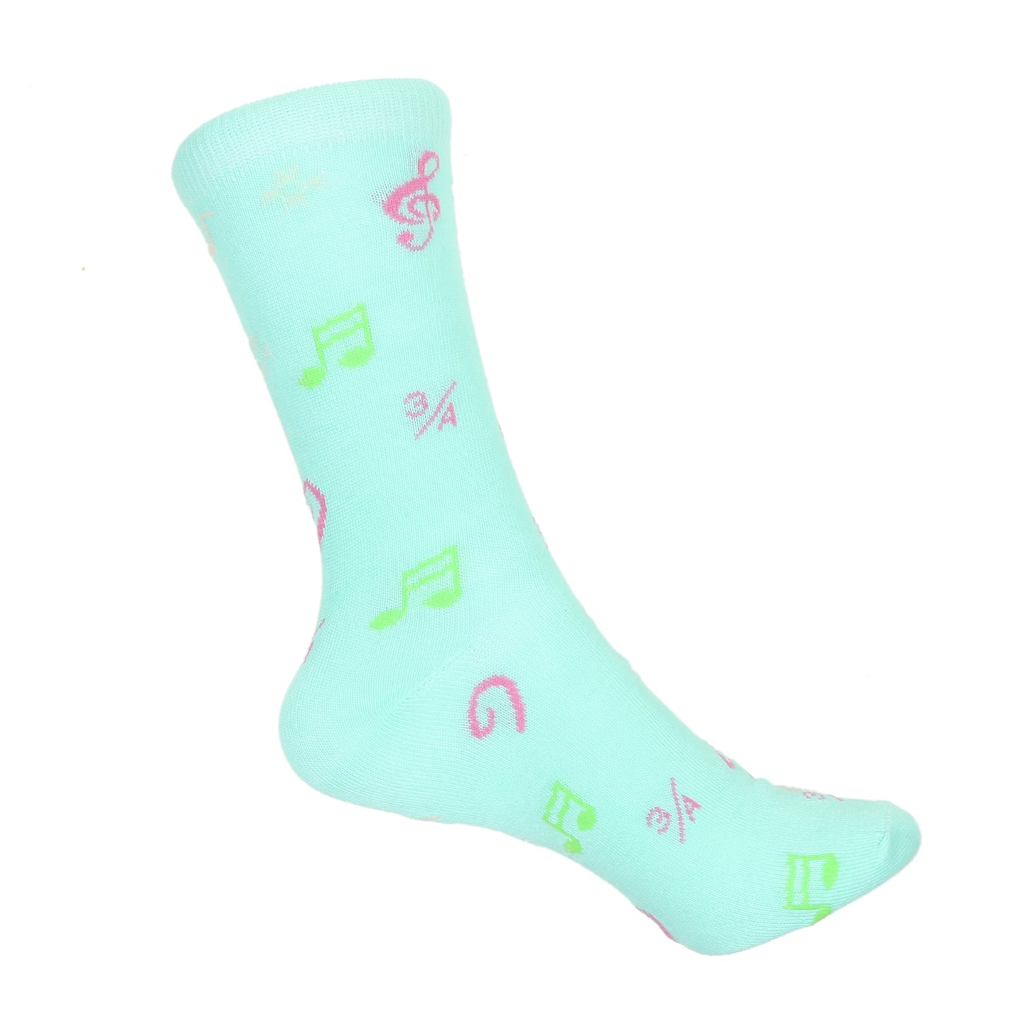 12 Pairs Women’s Lightweight Music Note Cotton Crew Caual Cute Socks