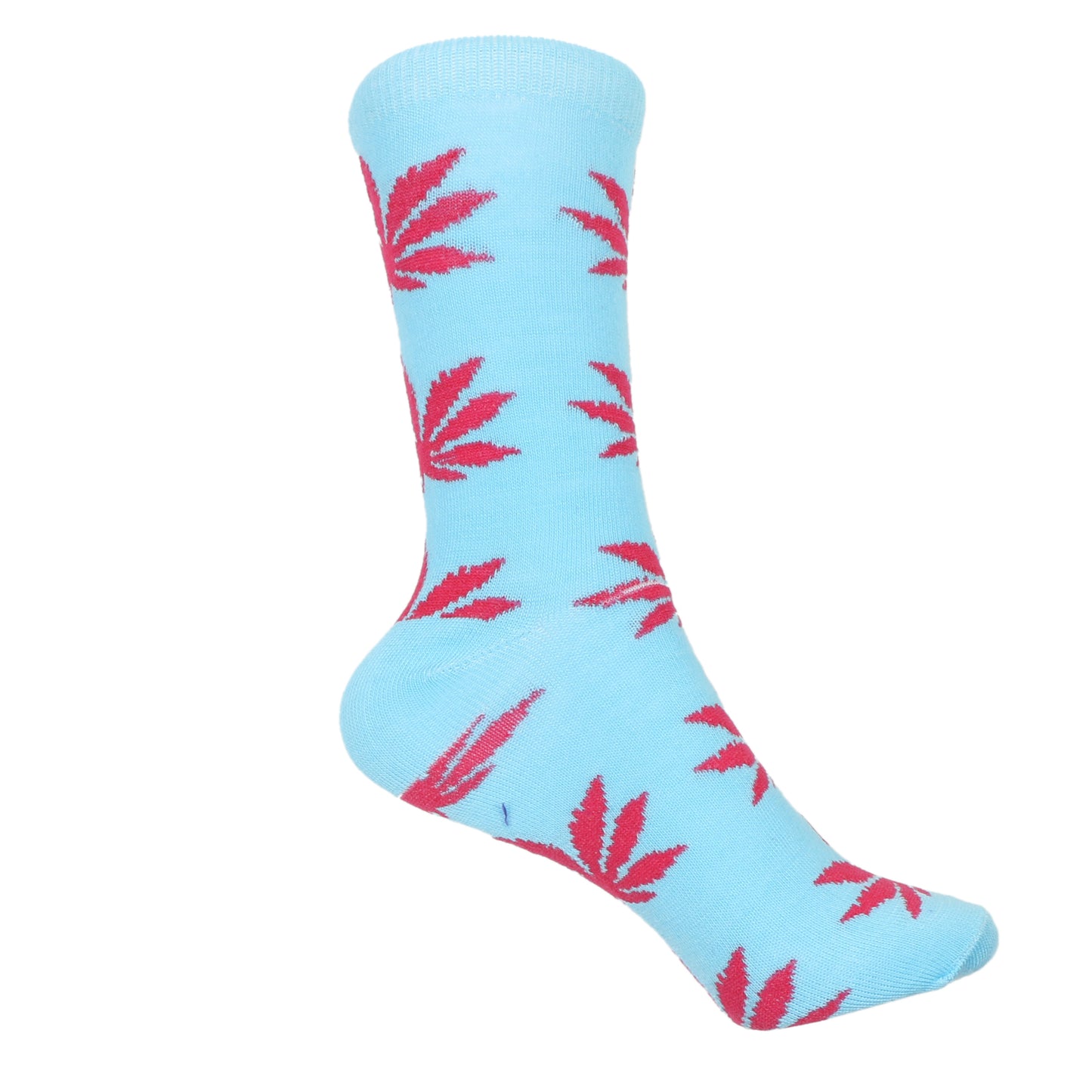 12 Pairs Women’s Lightweight Weeds Leaf Patterned Cotton Crew Caual Cute Socks