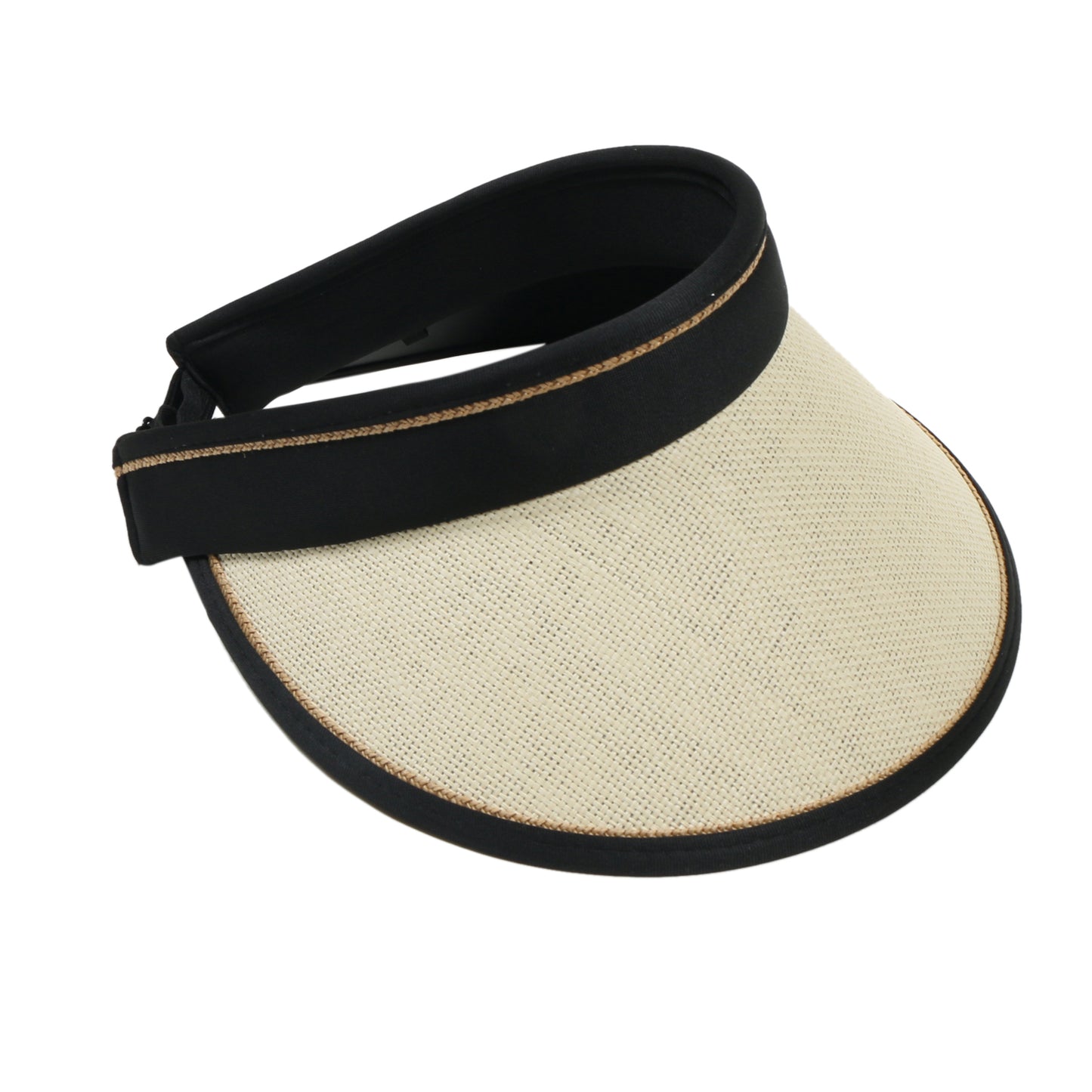 Women Sun Hat Ponytail Straw Beach UPF Protection Packable Visor for Summer