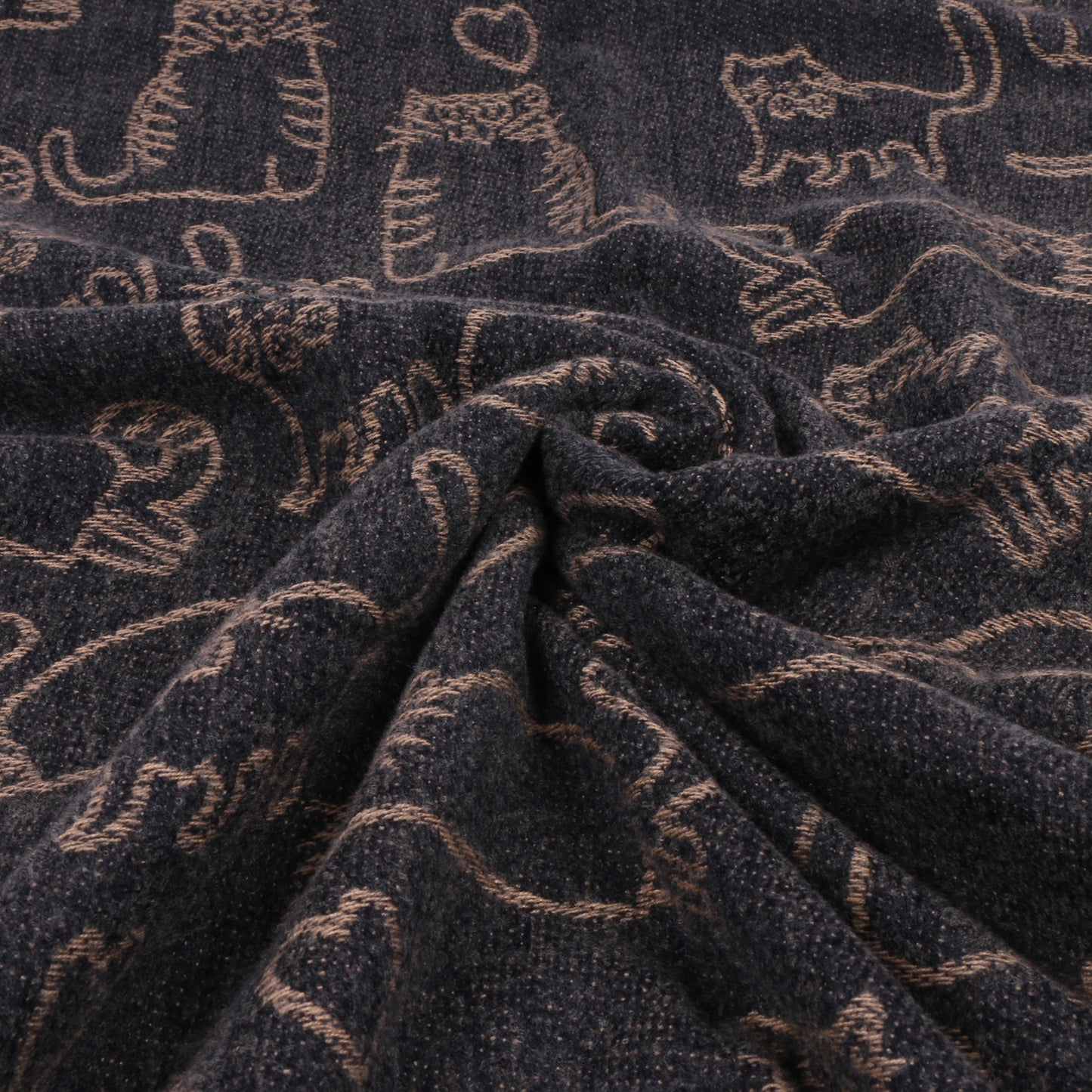 Women’s Cat Pattern Shawl Wrap - Warm Soft Winter Large Scarf