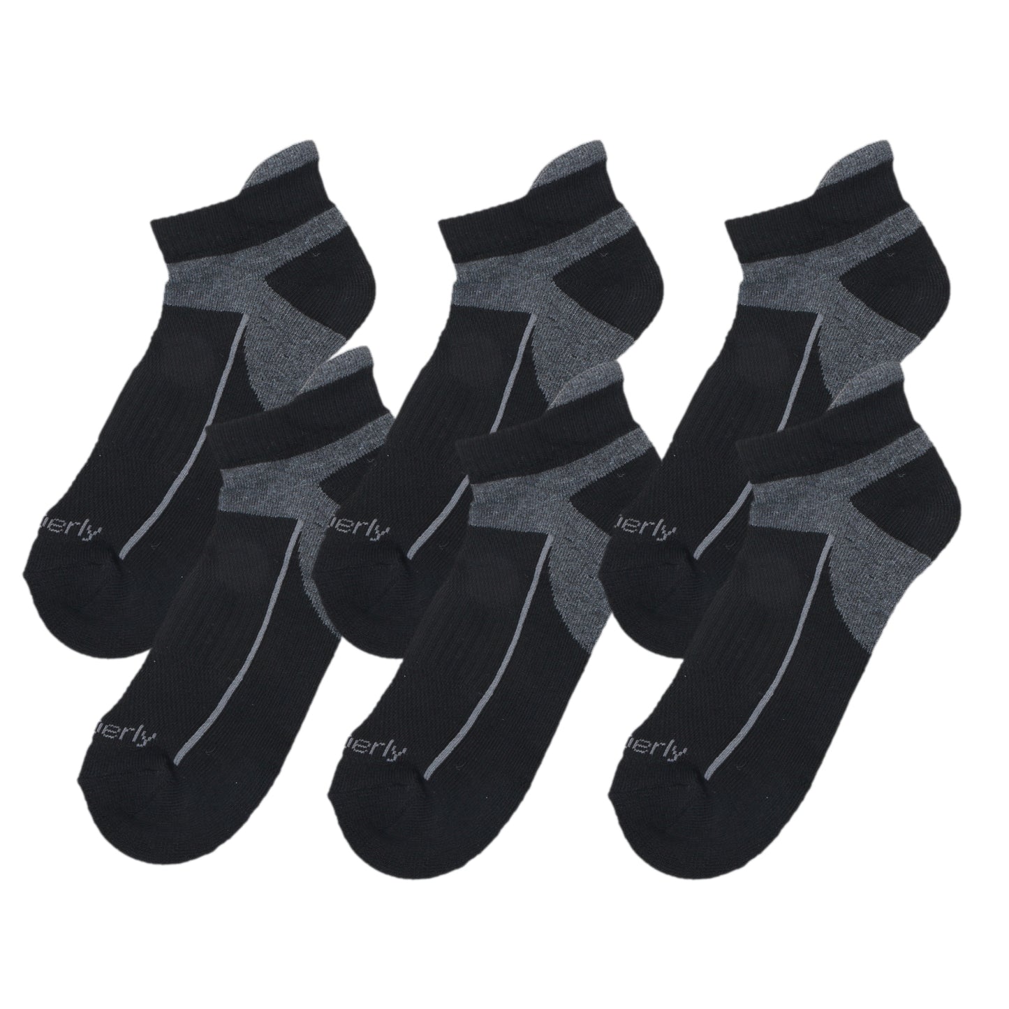 Men Women 6 Pairs Ankle Athletic Socks Low Cut Sports Cushioned Cotton Socks