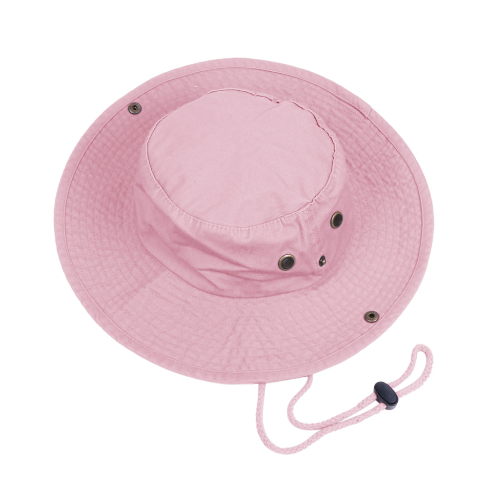 Men Women Packable Wide Brim Bucket Hat with String Sun Protection