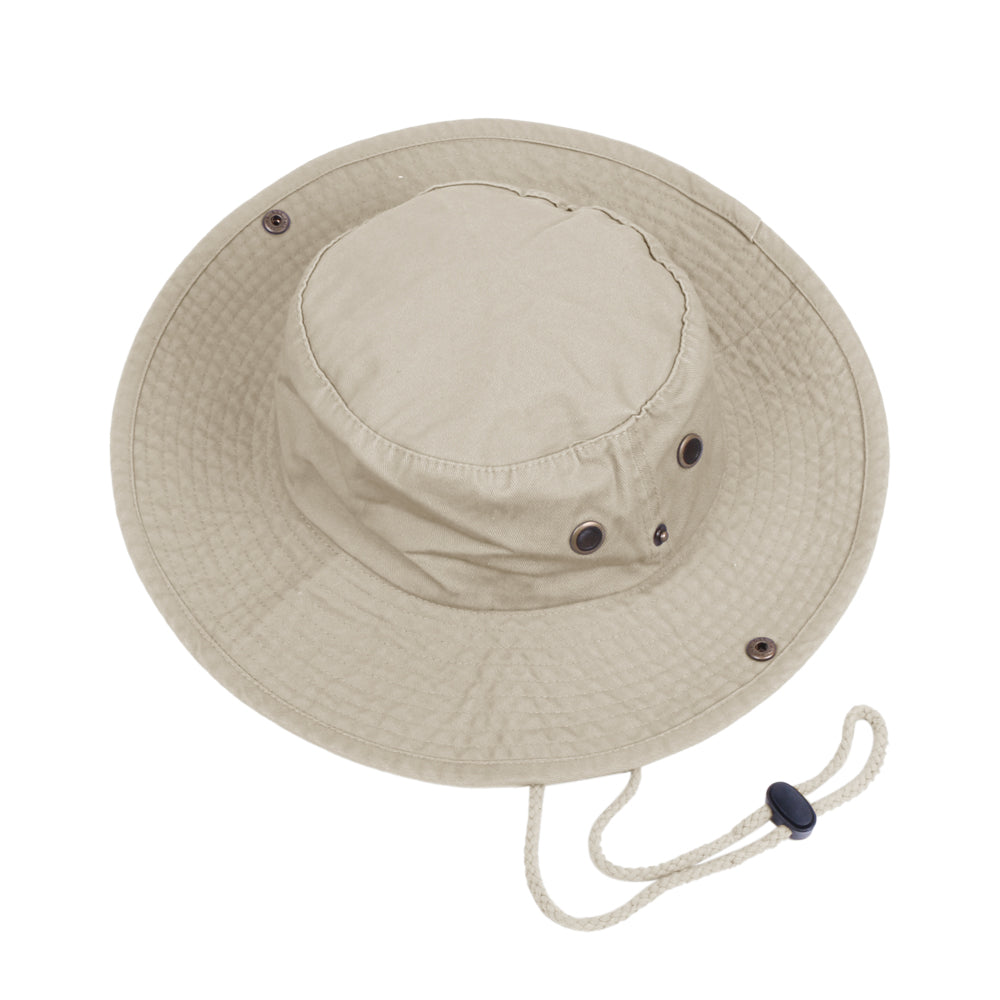 Men Women Packable Wide Brim Bucket Hat with String Sun Protection