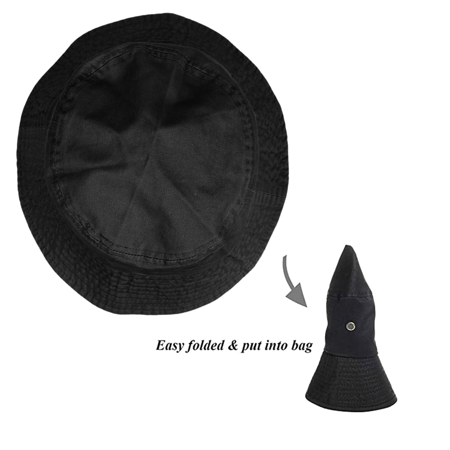 Men Women Classic Packable Bucket Hat - Sun Protection for Beach and Outdoor