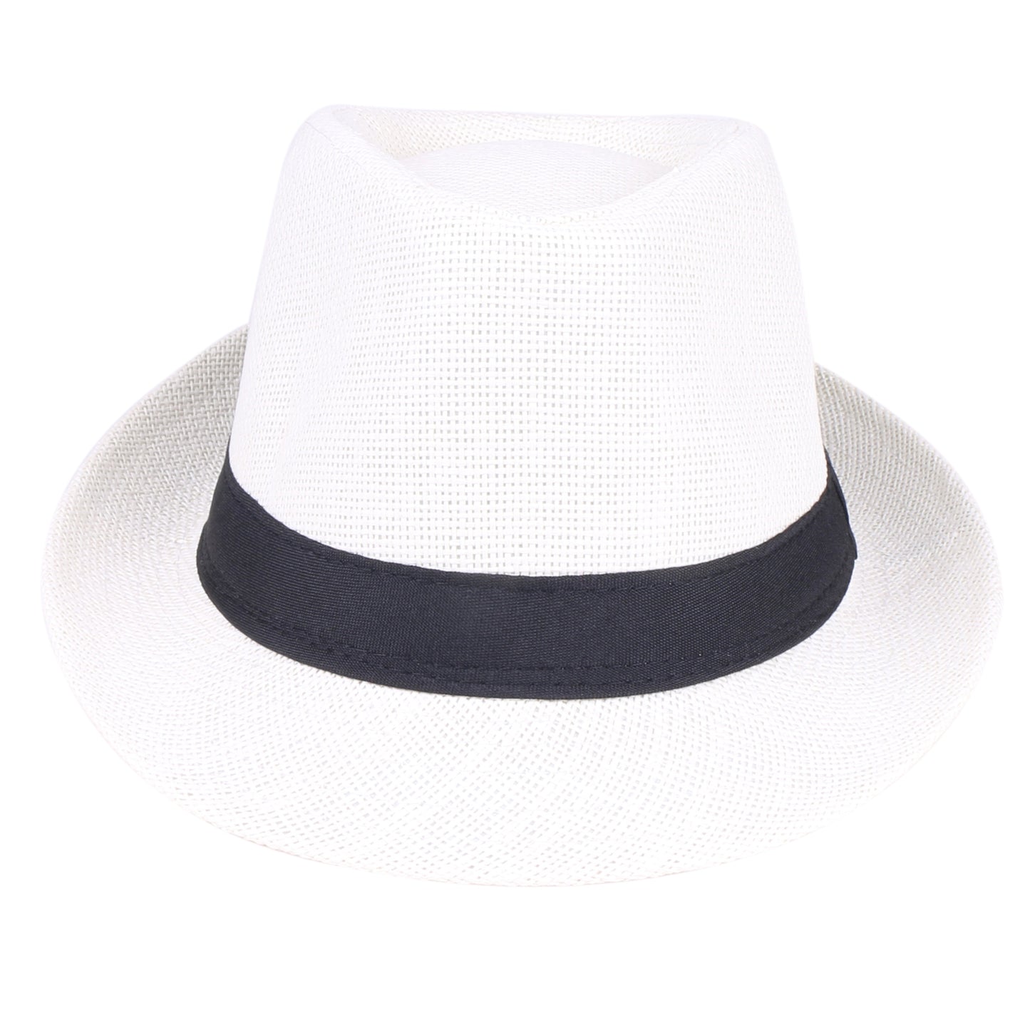 Men Women Fedora Straw Sun Hat – Roll-Up Short Brim Trilby Hat, UPF 50+ Beach Hat