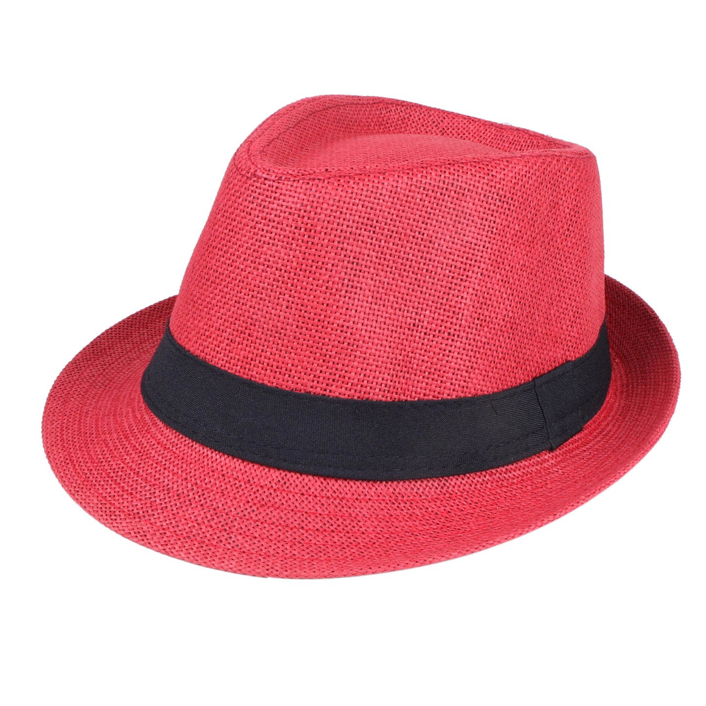 Men Women Fedora Straw Sun Hat – Roll-Up Short Brim Trilby Hat, UPF 50+ Beach Hat