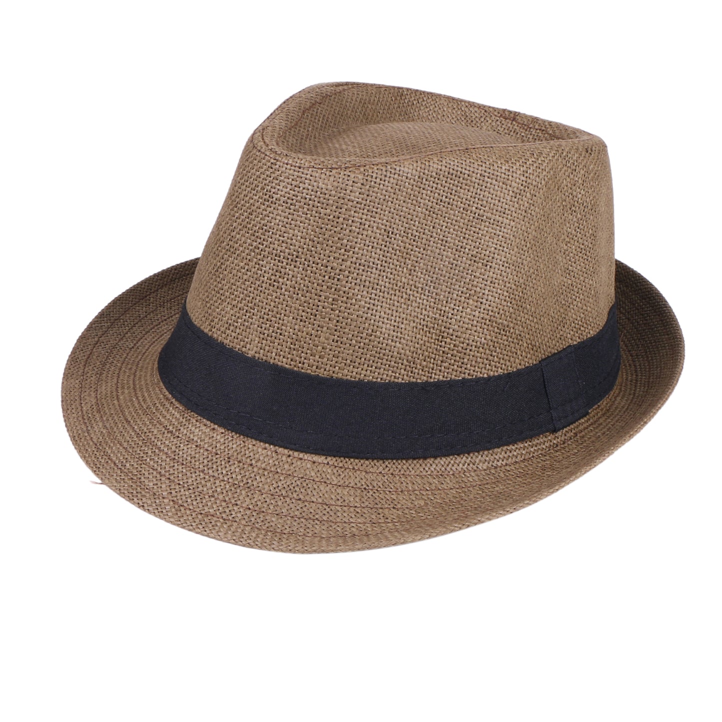 Men Women Fedora Straw Sun Hat – Roll-Up Short Brim Trilby Hat, UPF 50+ Beach Hat