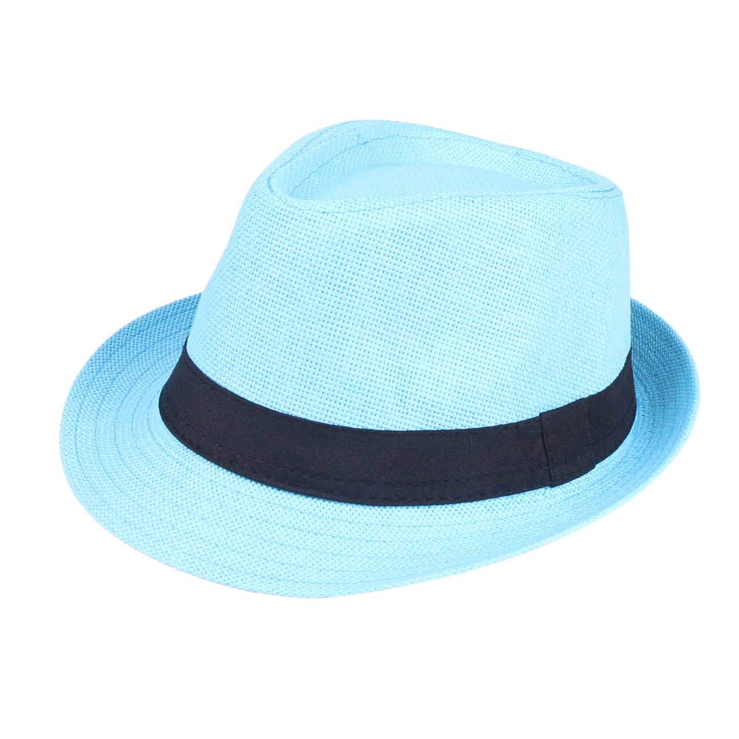 Men Women Fedora Straw Sun Hat – Roll-Up Short Brim Trilby Hat, UPF 50+ Beach Hat