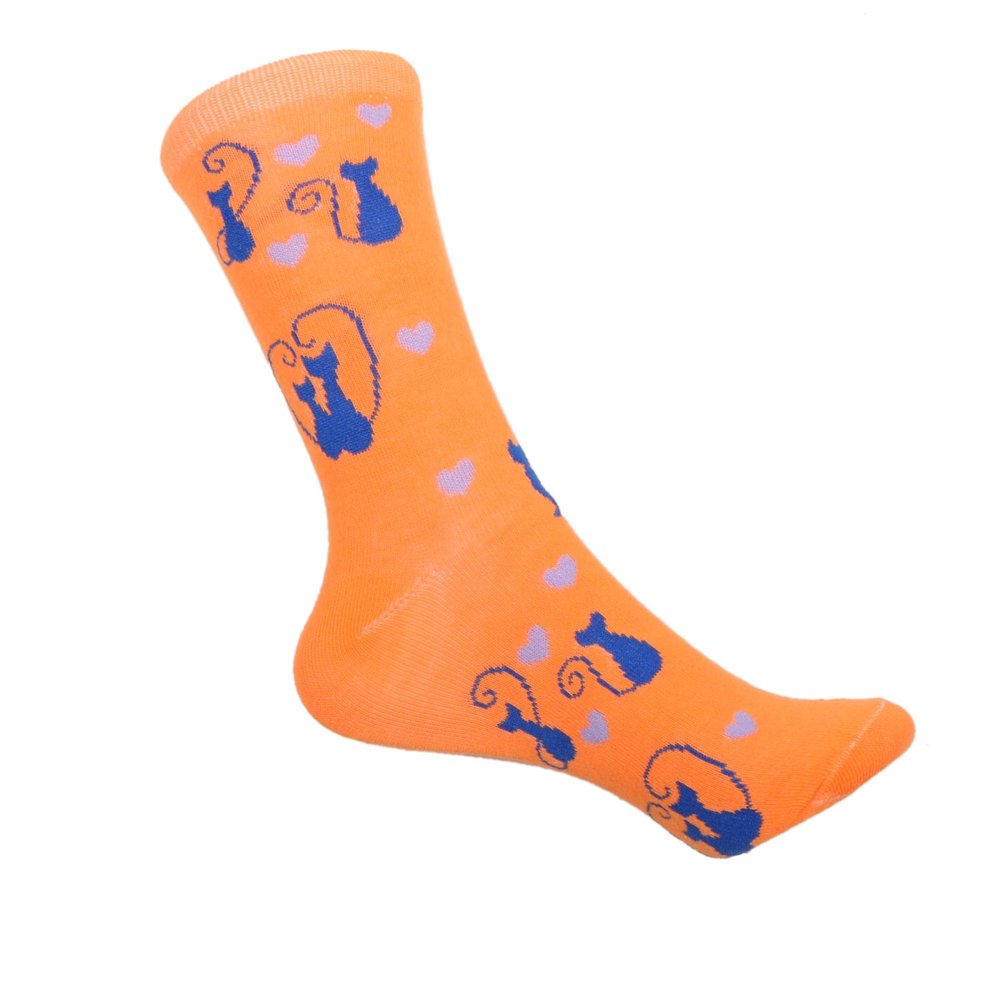 12 Pairs Women’s Lightweight Kittty Cat&Love Heart Patterned Cotton Crew Caual Cute Socks