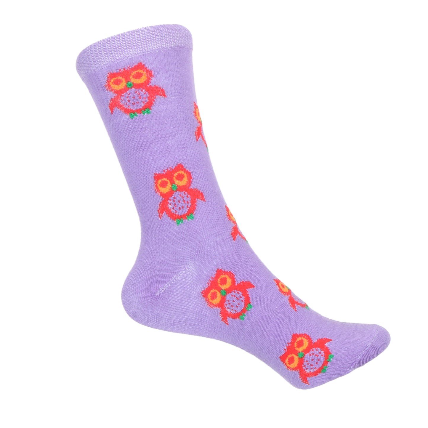 12 Pairs Women’s Lightweight Owl Patterned Cotton Crew Caual Cute Socks