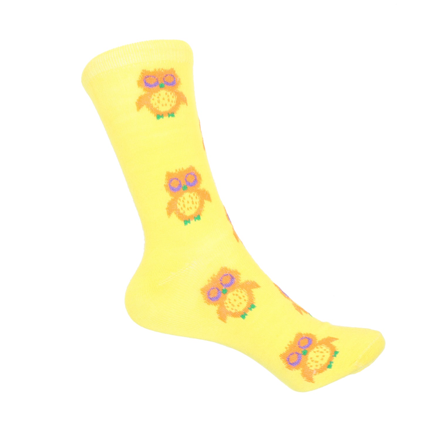 12 Pairs Women’s Lightweight Owl Patterned Cotton Crew Caual Cute Socks