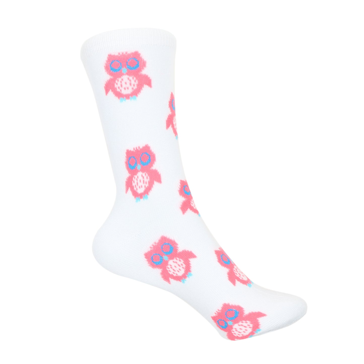 12 Pairs Women’s Lightweight Owl Patterned Cotton Crew Caual Cute Socks