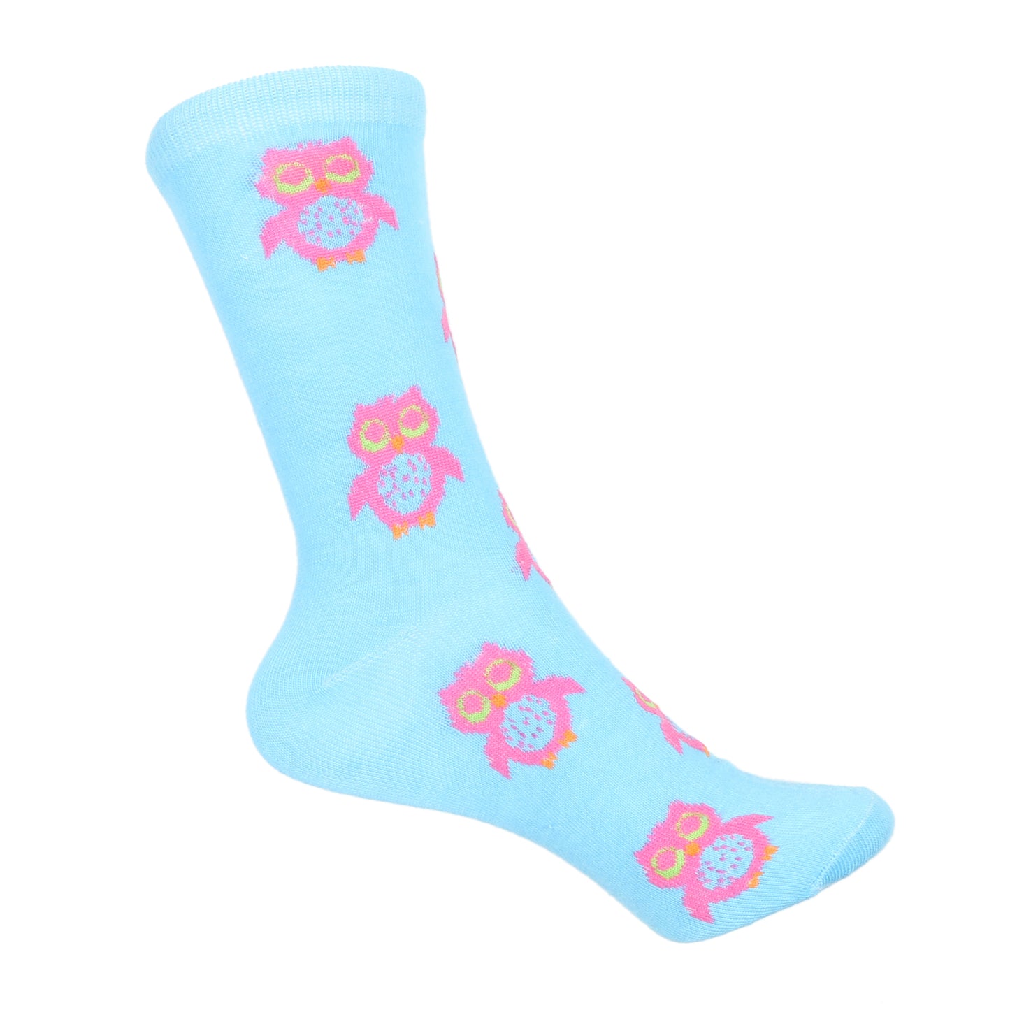 12 Pairs Women’s Lightweight Owl Patterned Cotton Crew Caual Cute Socks