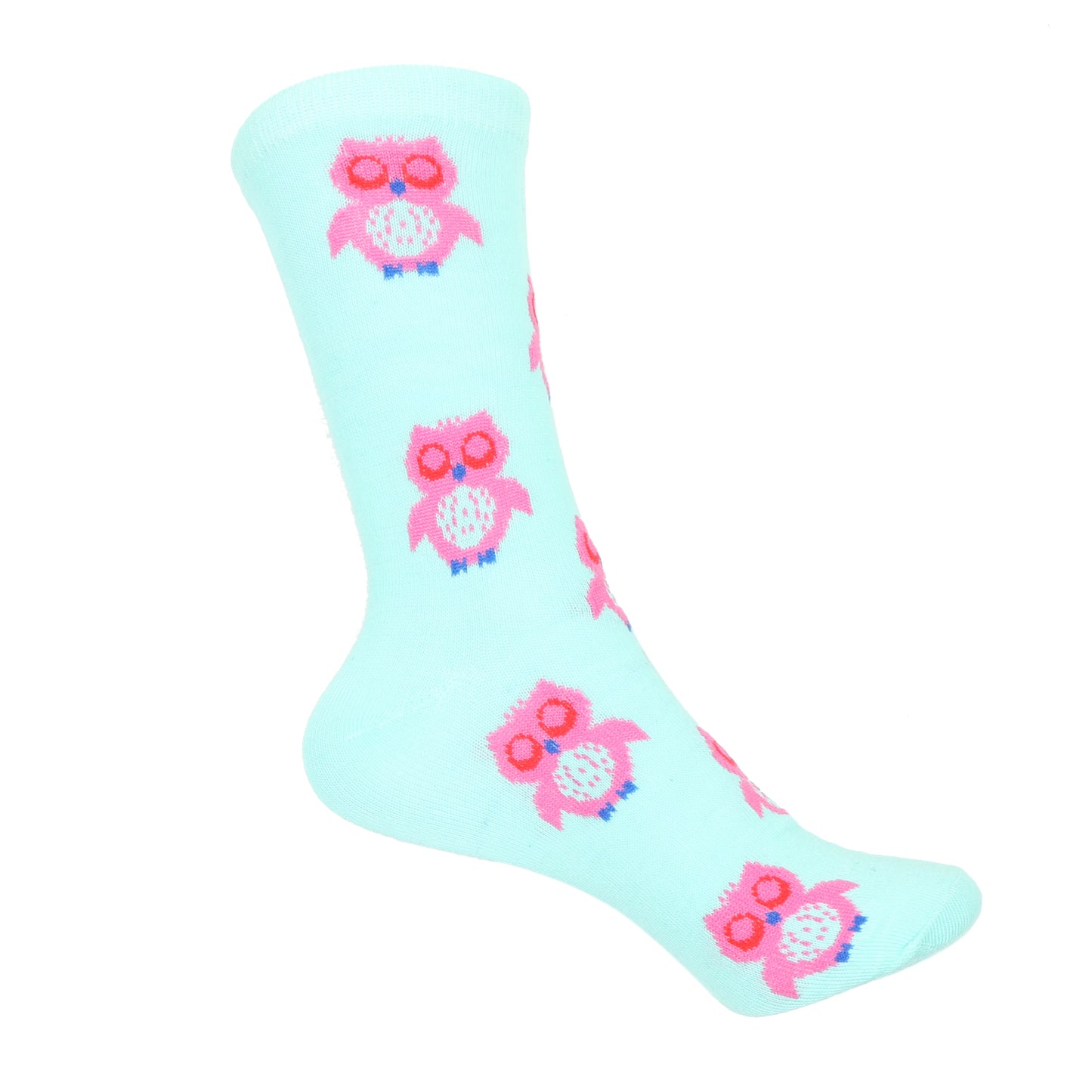 12 Pairs Women’s Lightweight Owl Patterned Cotton Crew Caual Cute Socks