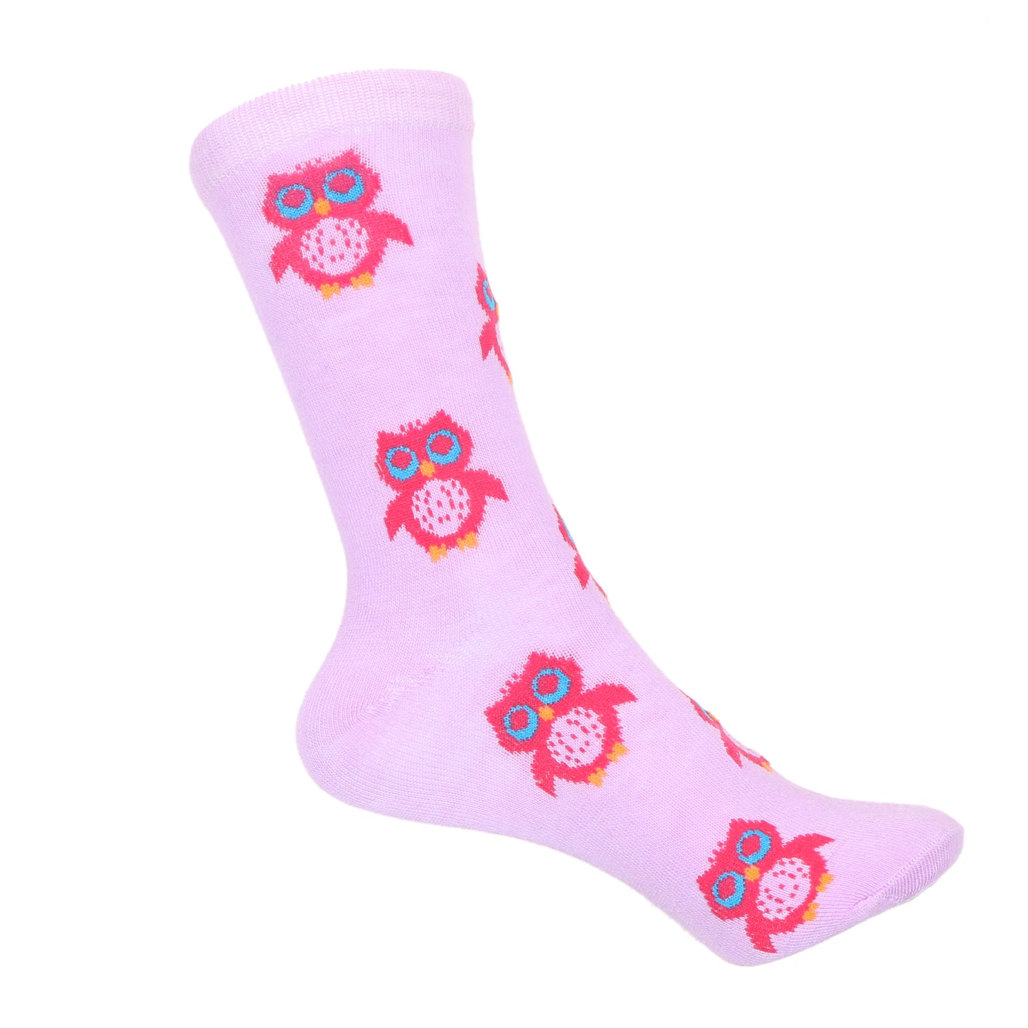 12 Pairs Women’s Lightweight Owl Patterned Cotton Crew Caual Cute Socks