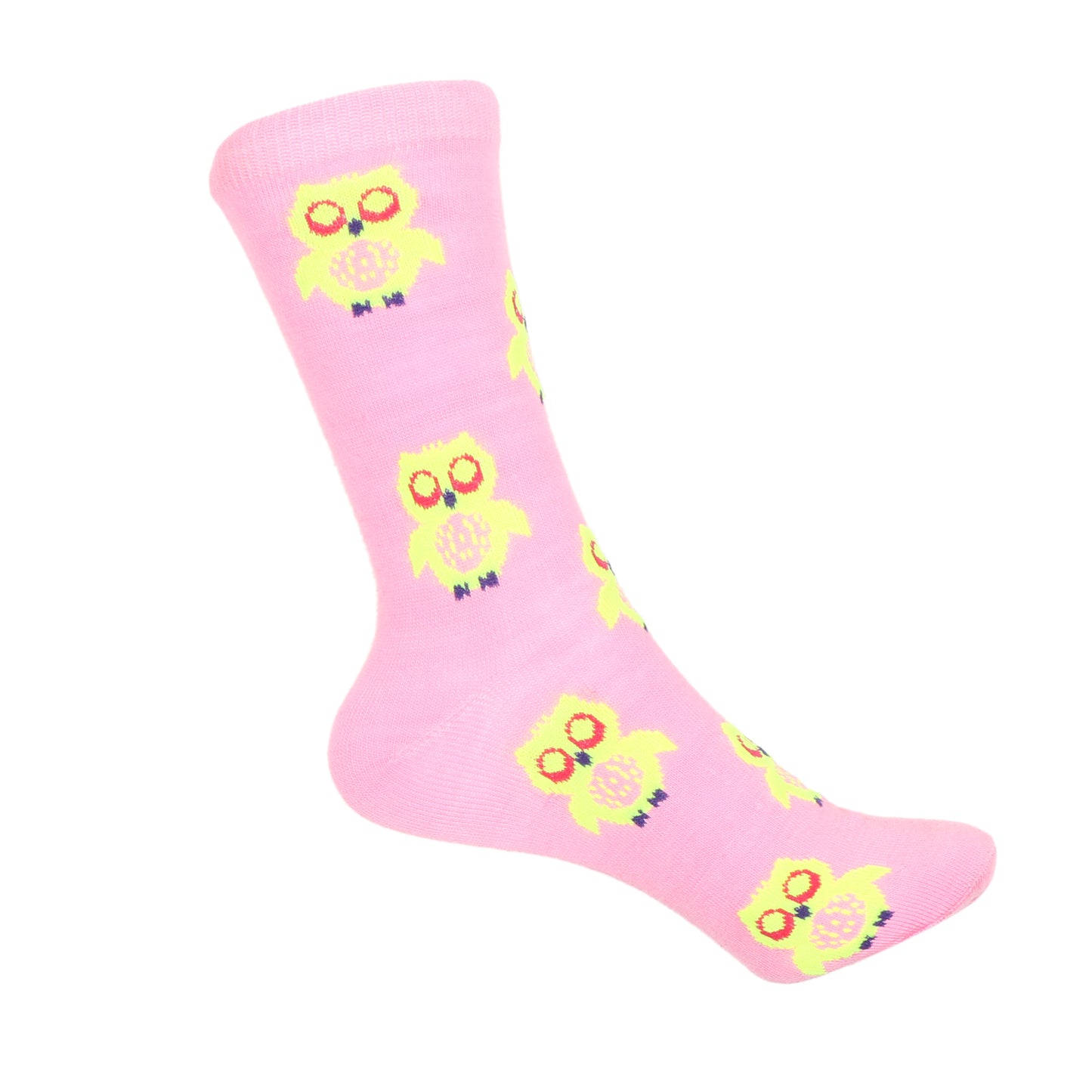12 Pairs Women’s Lightweight Owl Patterned Cotton Crew Caual Cute Socks
