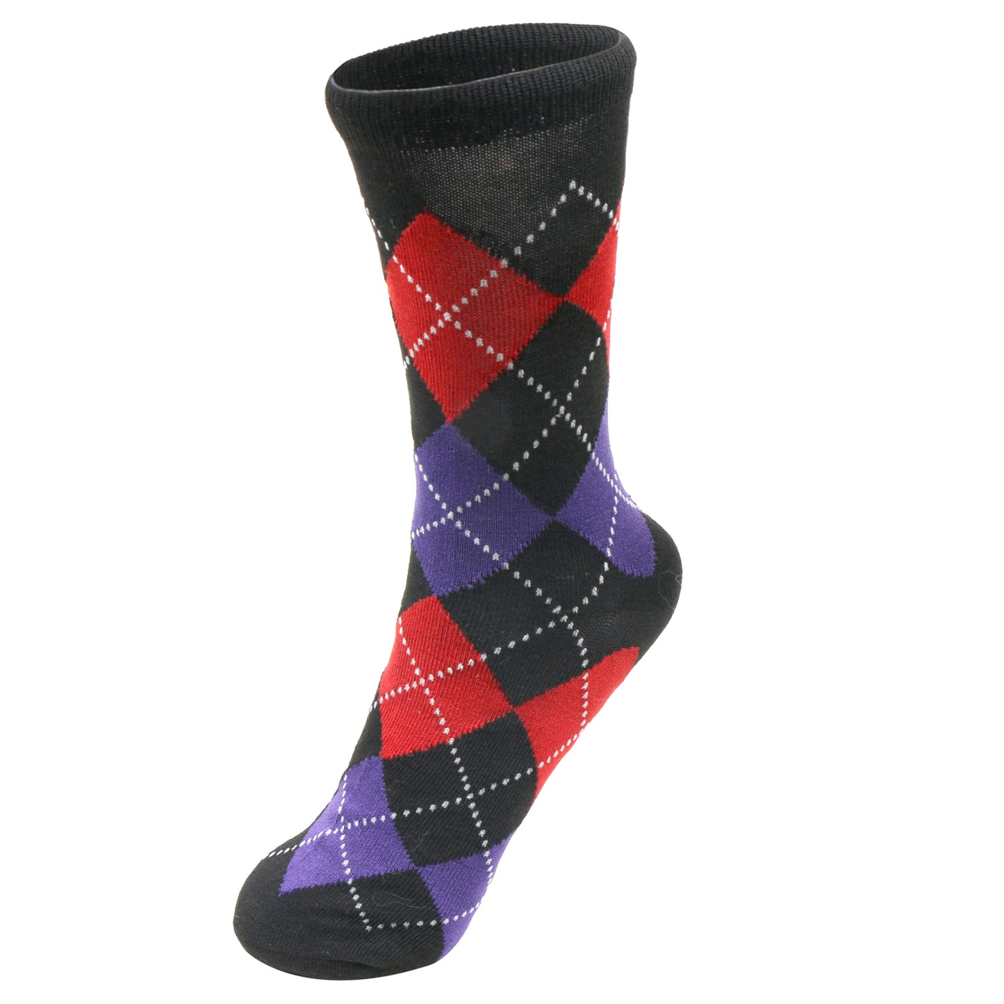 12 Pairs Women’s Lightweight Argyle Diamond Patterned Cotton Crew Caual Cute Socks