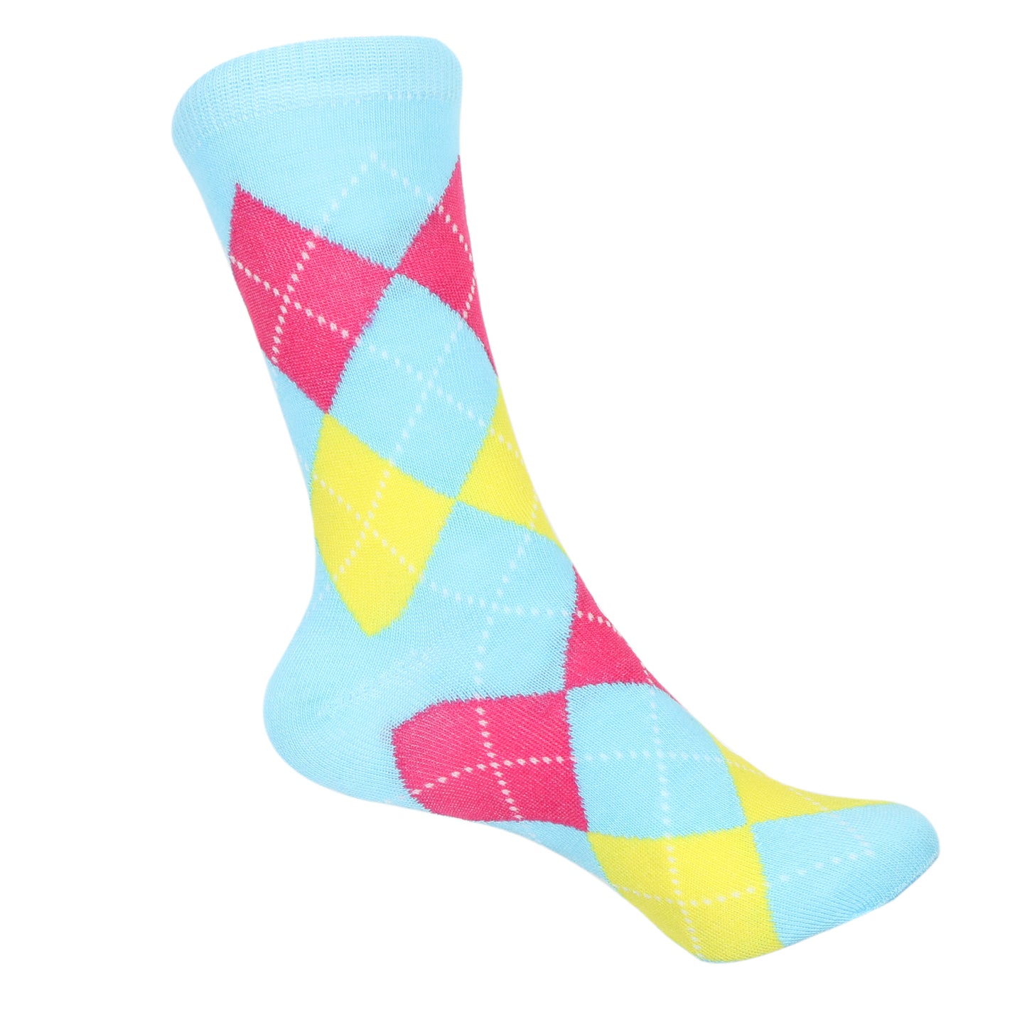 12 Pairs Women’s Lightweight Argyle Diamond Patterned Cotton Crew Caual Cute Socks