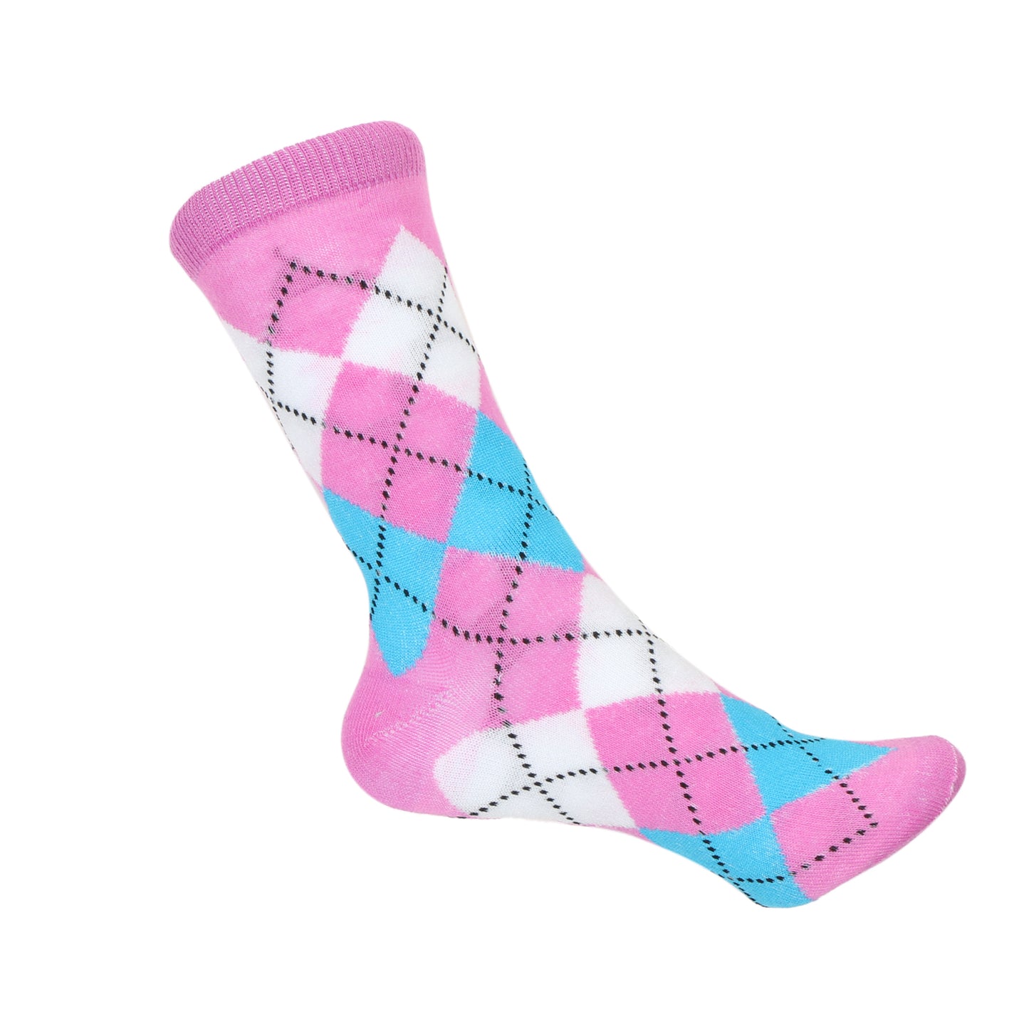 12 Pairs Women’s Lightweight Argyle Diamond Patterned Cotton Crew Caual Cute Socks