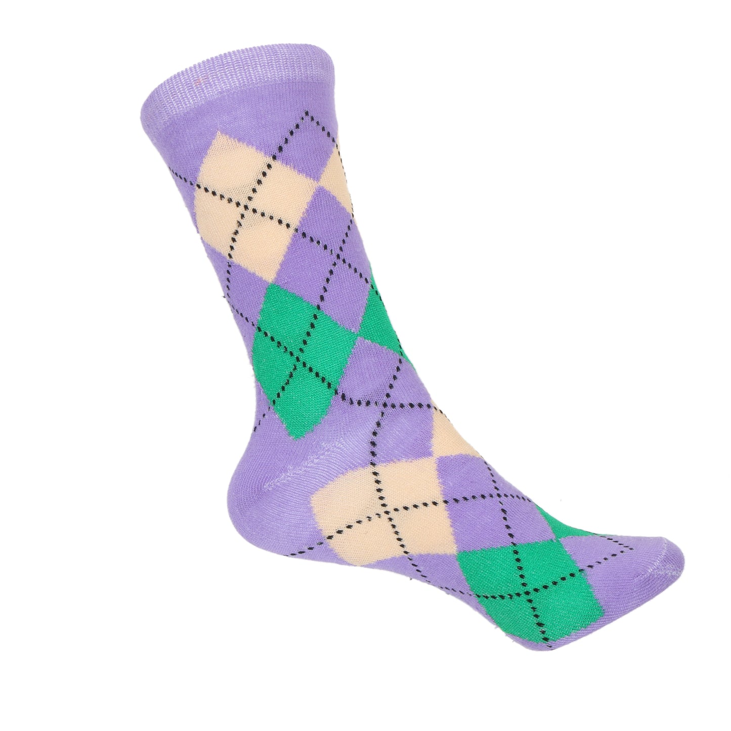 12 Pairs Women’s Lightweight Argyle Diamond Patterned Cotton Crew Caual Cute Socks