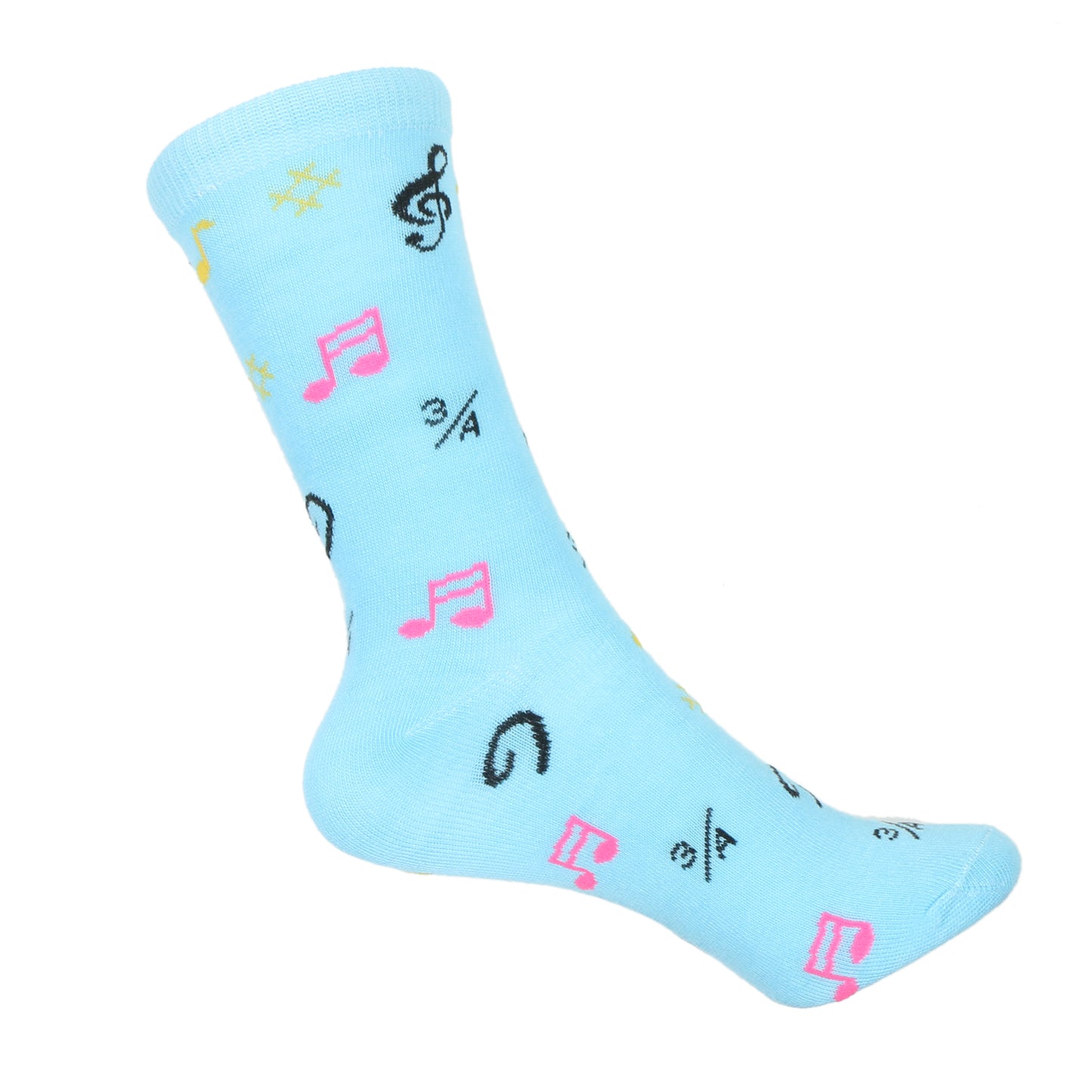 12 Pairs Women’s Lightweight Music Note Cotton Crew Caual Cute Socks