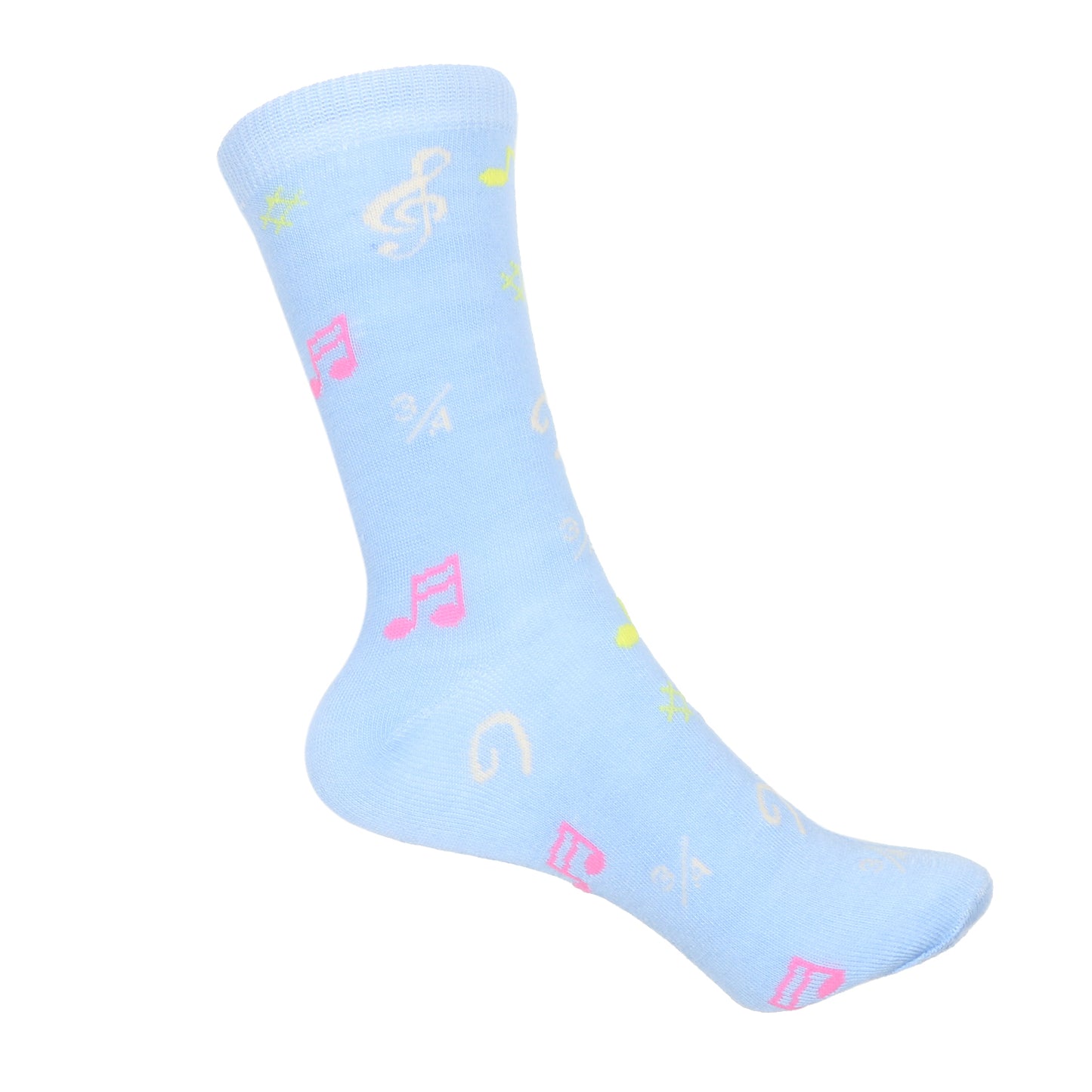12 Pairs Women’s Lightweight Music Note Cotton Crew Caual Cute Socks