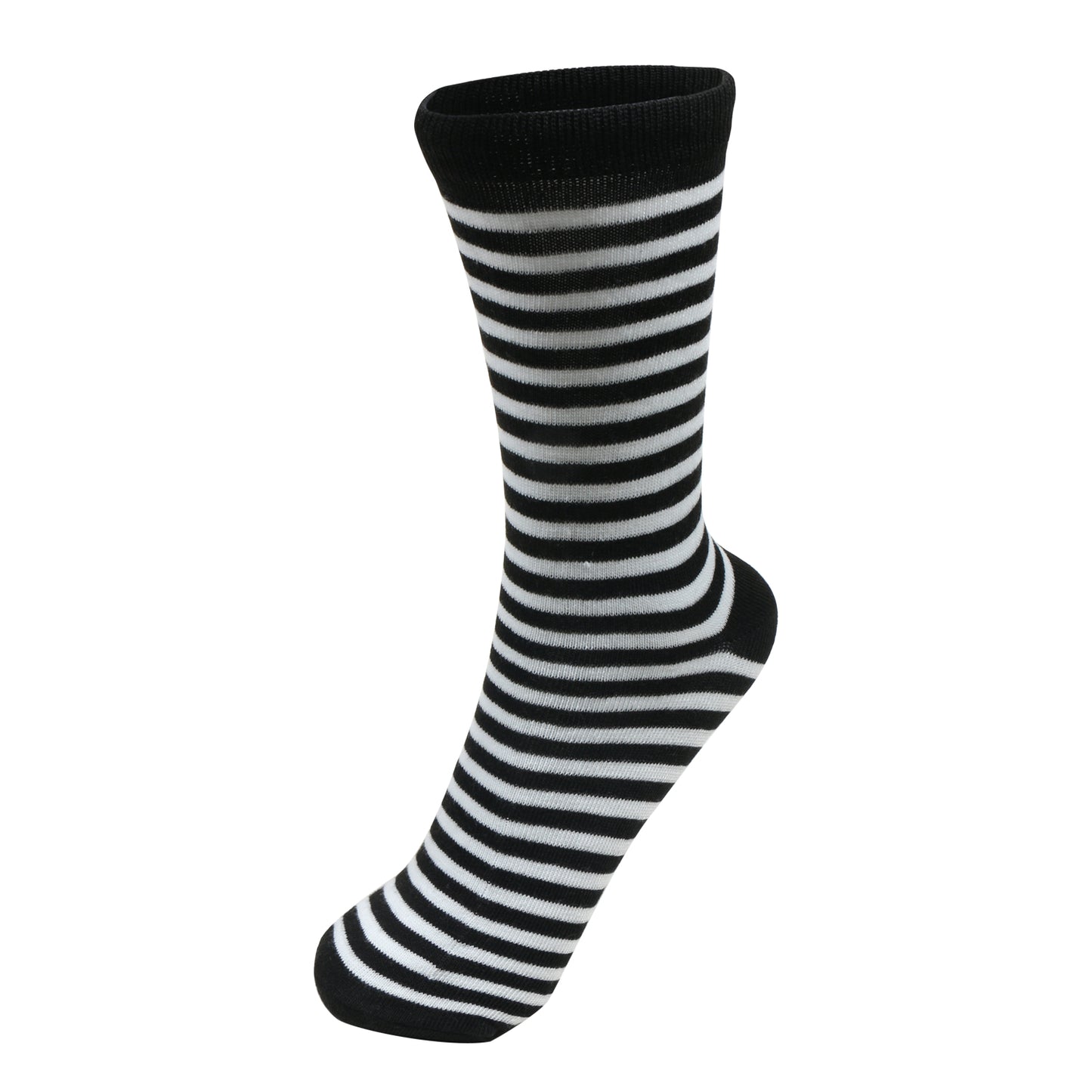 12 Pairs Women’s Lightweight Pin Striped Cotton Crew Caual Cute Socks