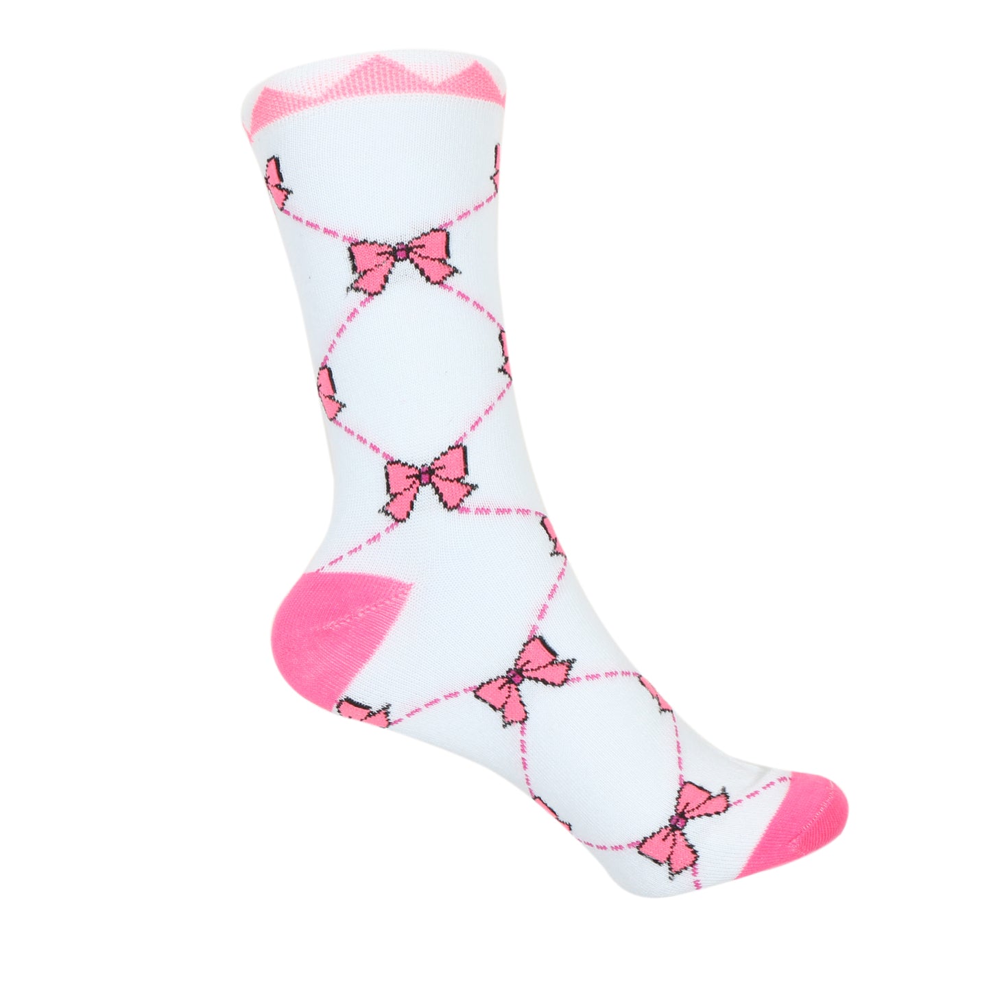 12 Pairs Women’s Lightweight Bow Tie Patterned Cotton Crew Caual Cute Socks