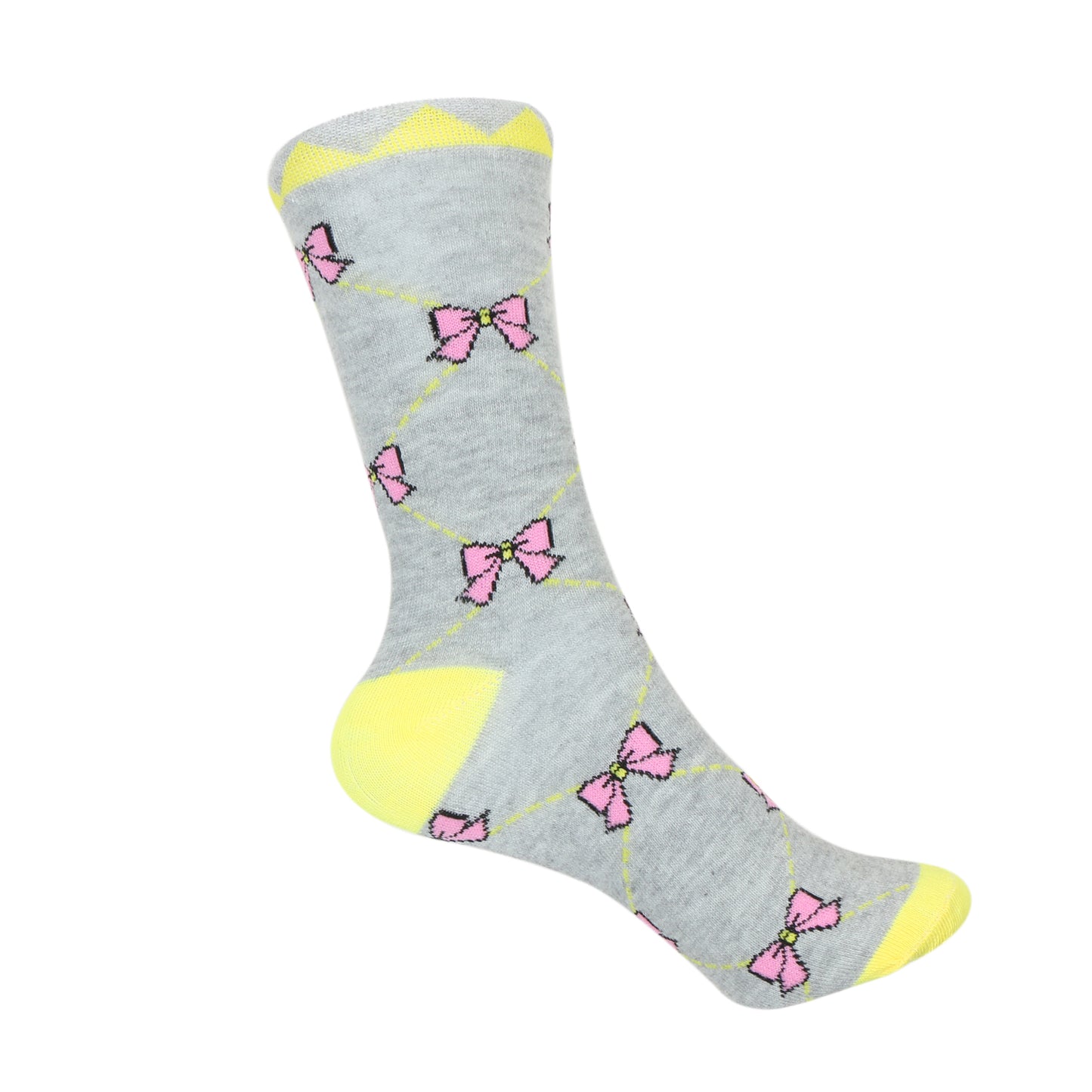 12 Pairs Women’s Lightweight Bow Tie Patterned Cotton Crew Caual Cute Socks