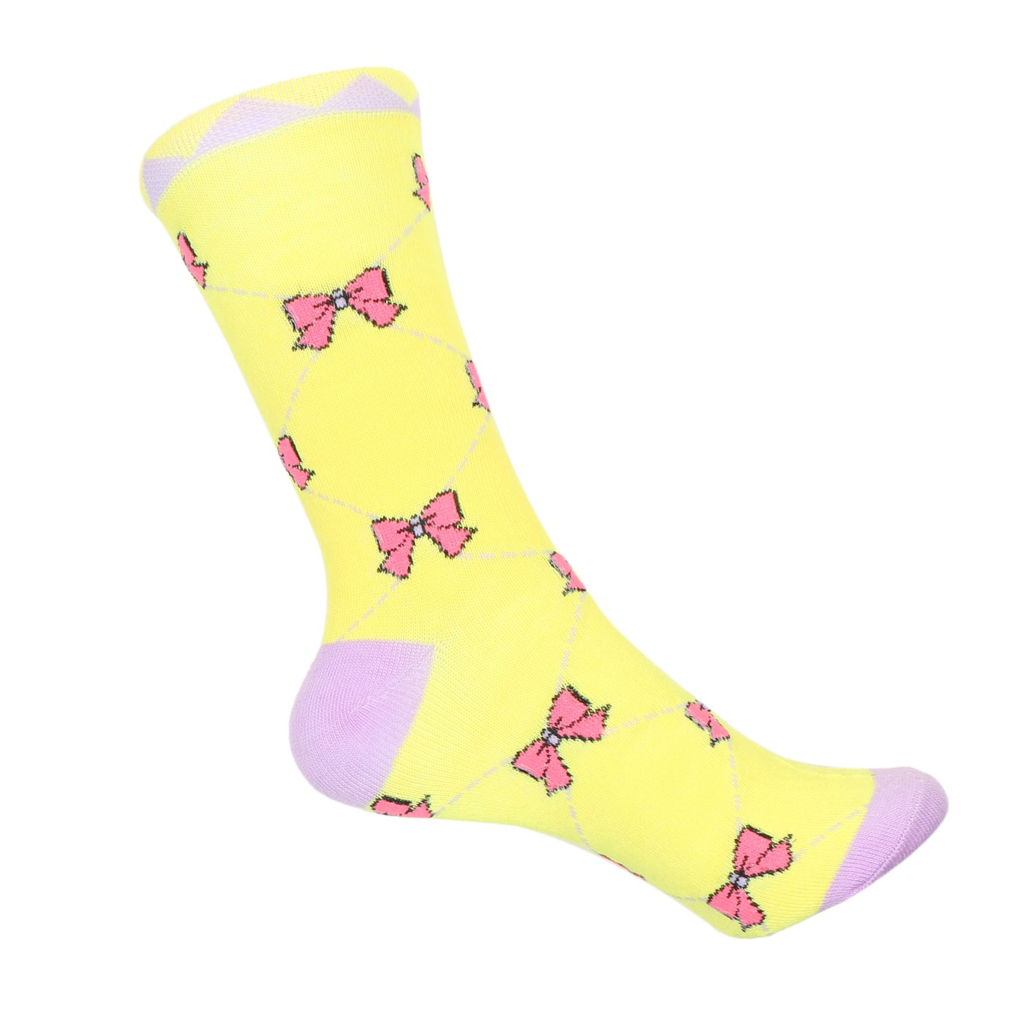 12 Pairs Women’s Lightweight Bow Tie Patterned Cotton Crew Caual Cute Socks