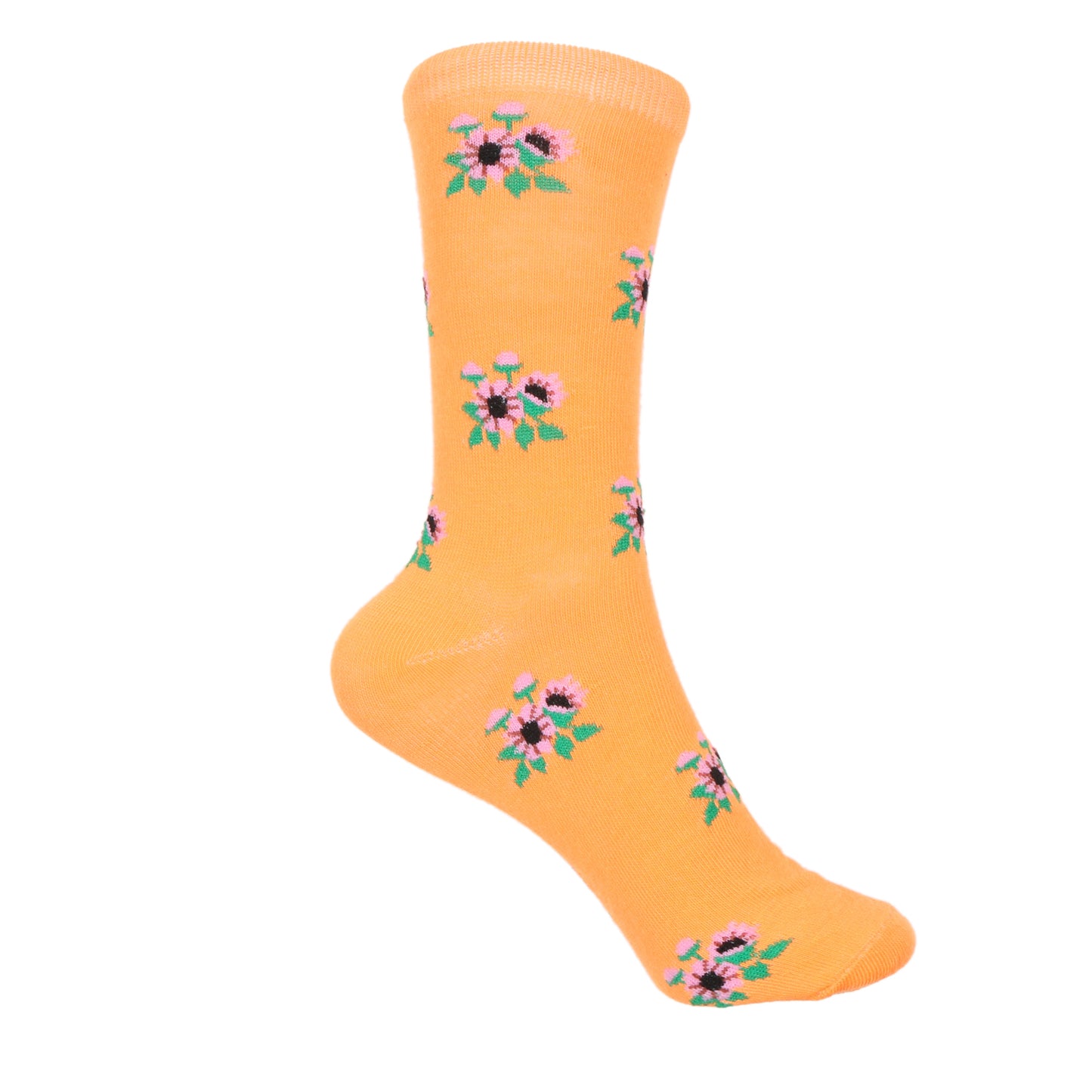 12 Pairs Women’s Lightweight Sunflower Patterned Cotton Crew Caual Cute Socks