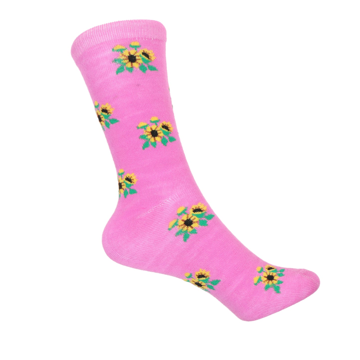12 Pairs Women’s Lightweight Sunflower Patterned Cotton Crew Caual Cute Socks