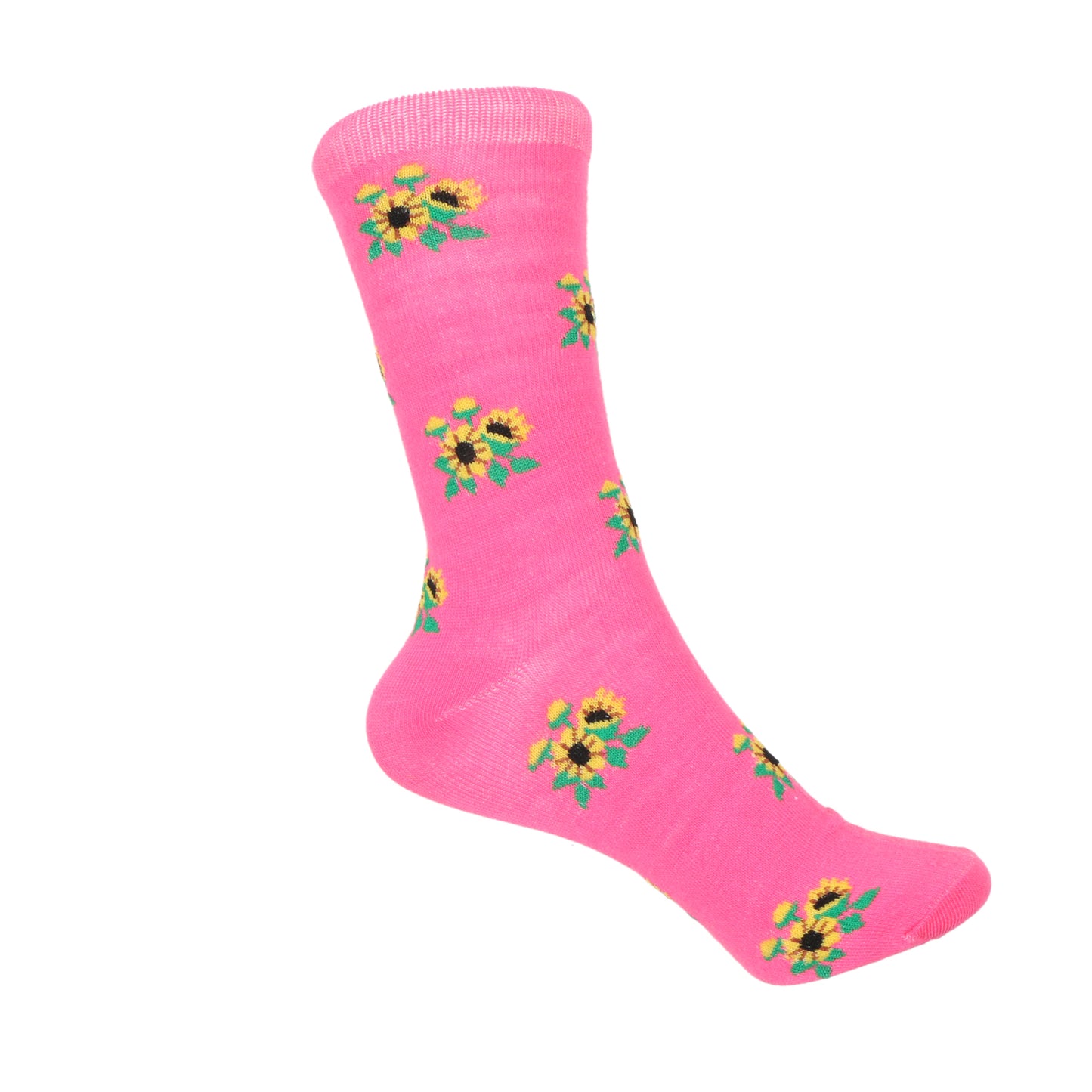 12 Pairs Women’s Lightweight Sunflower Patterned Cotton Crew Caual Cute Socks