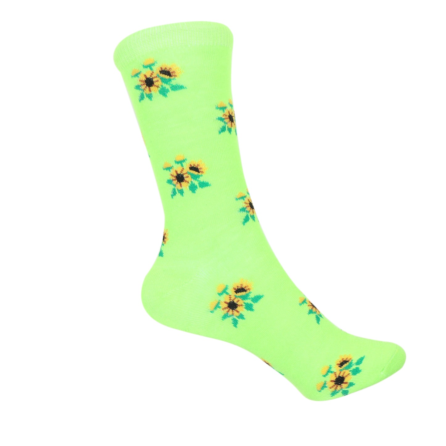 12 Pairs Women’s Lightweight Sunflower Patterned Cotton Crew Caual Cute Socks