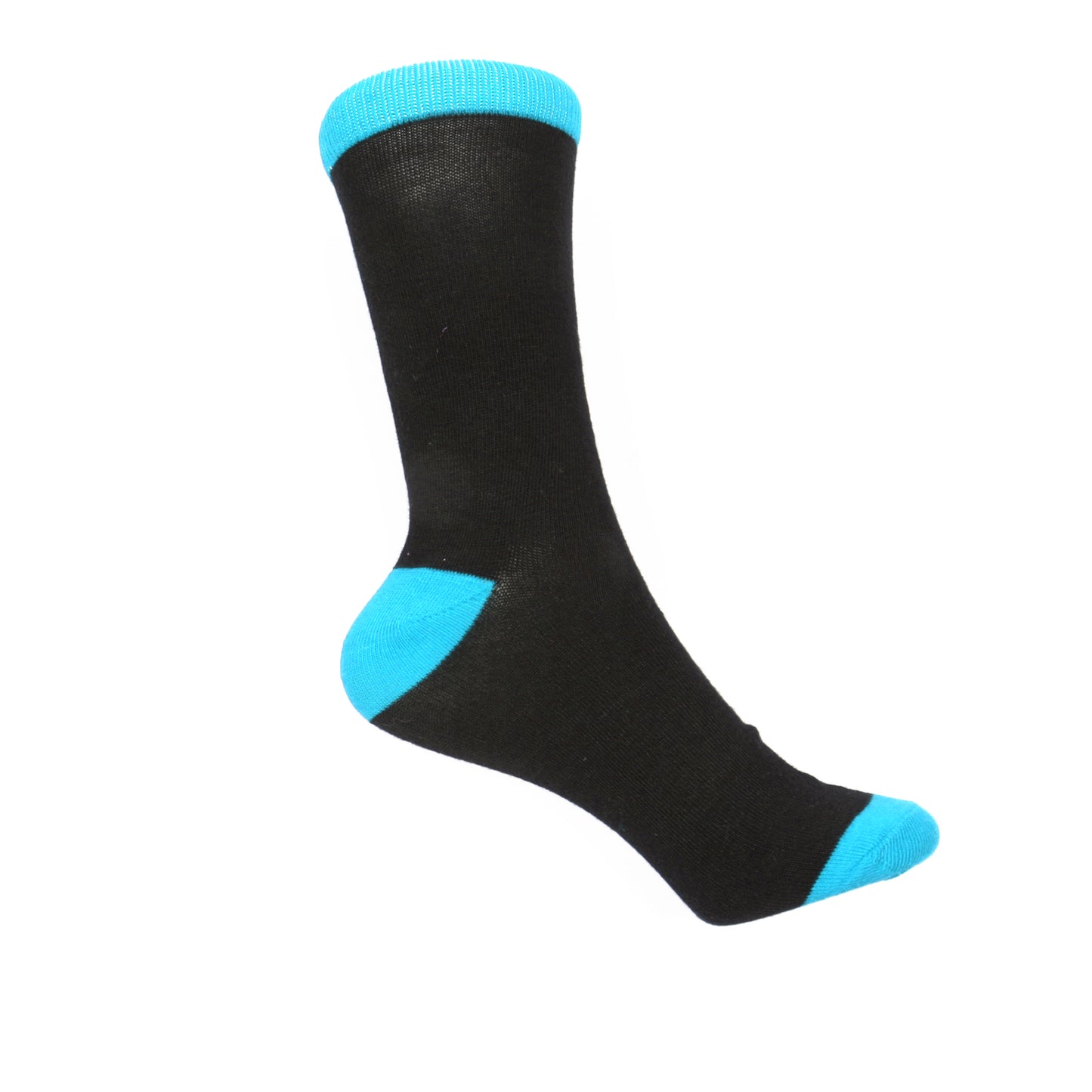 12 Pairs Women’s Lightweight Black Two Tone Solid Cotton Crew Caual Cute Socks