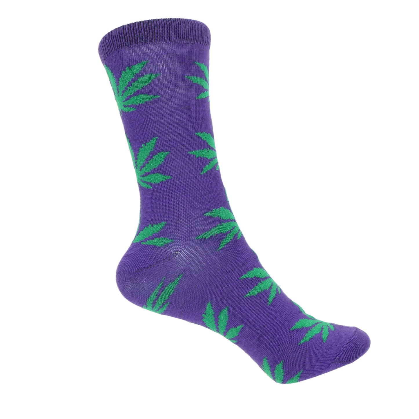 12 Pairs Women’s Lightweight Weeds Leaf Patterned Cotton Crew Caual Cute Socks