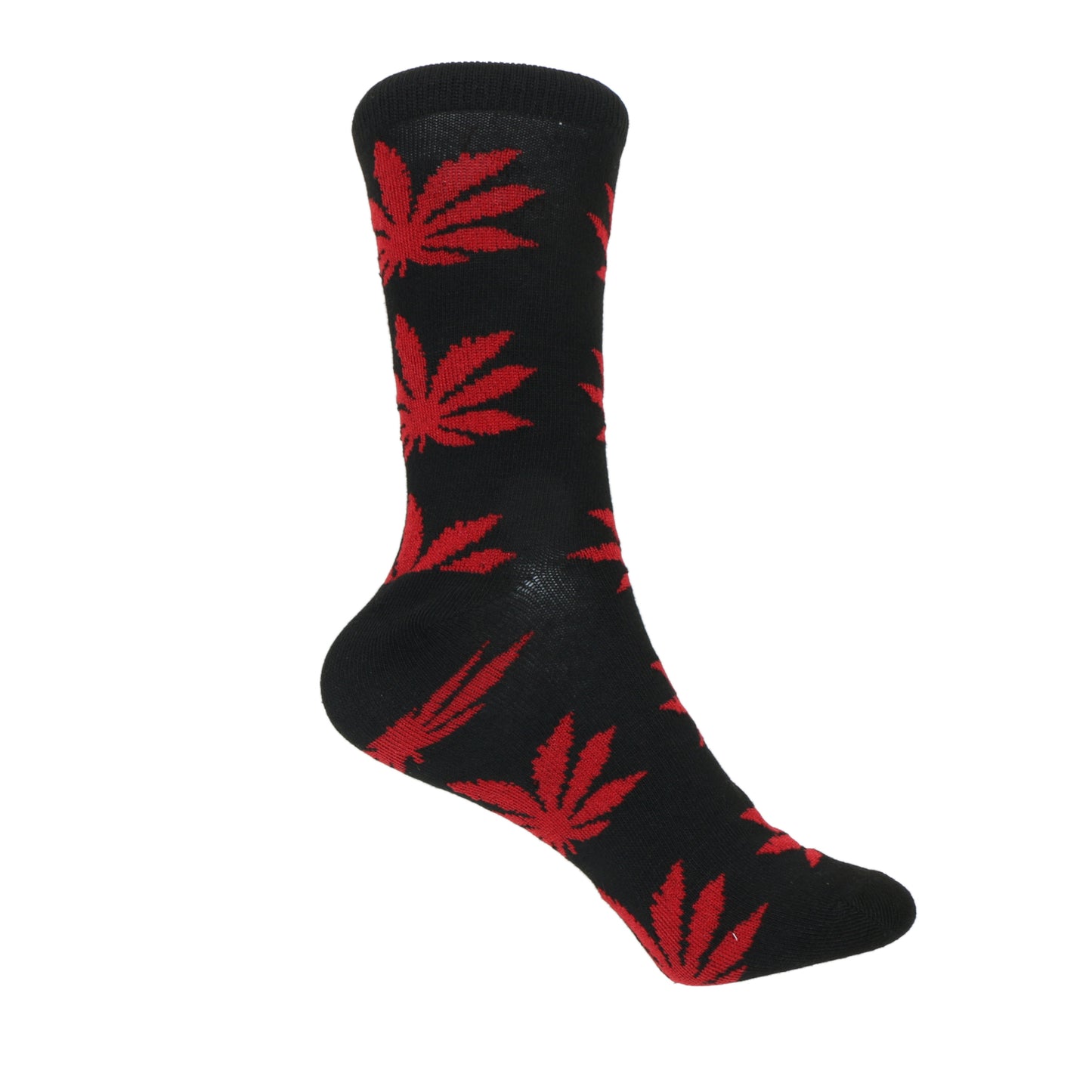 12 Pairs Women’s Lightweight Weeds Leaf Patterned Cotton Crew Caual Cute Socks