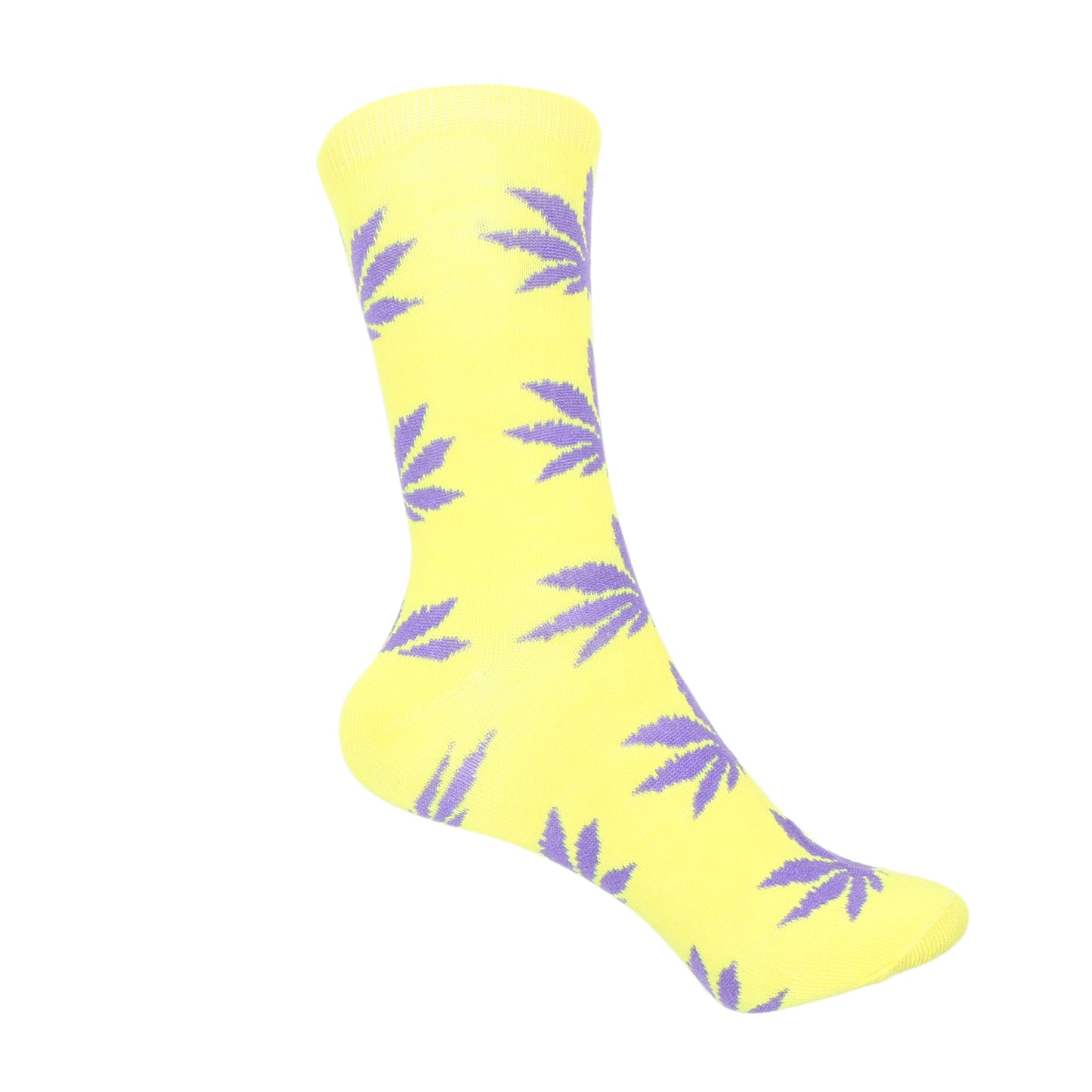 12 Pairs Women’s Lightweight Weeds Leaf Patterned Cotton Crew Caual Cute Socks