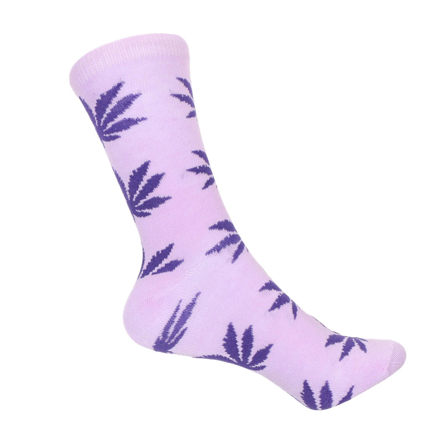 12 Pairs Women’s Lightweight Weeds Leaf Patterned Cotton Crew Caual Cute Socks