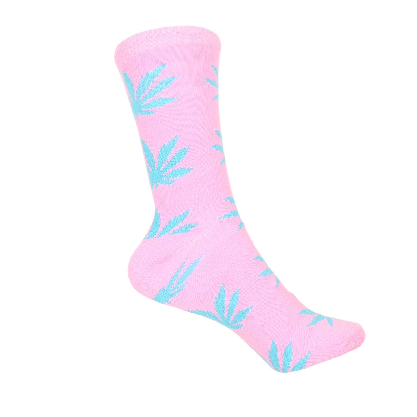 12 Pairs Women’s Lightweight Weeds Leaf Patterned Cotton Crew Caual Cute Socks