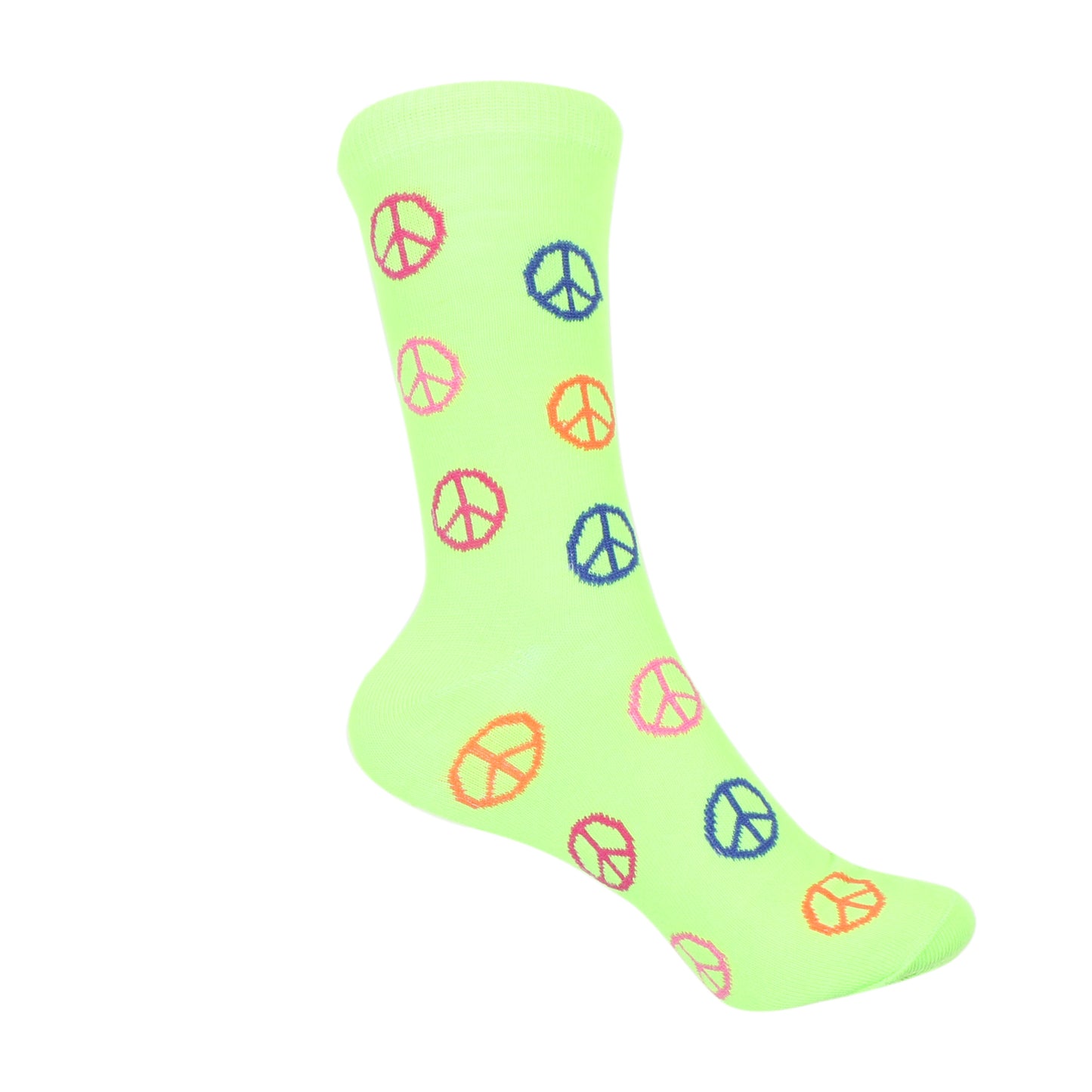 12 Pairs Women’s Lightweight Peace Sign Patterned Cotton Crew Caual Cute Socks