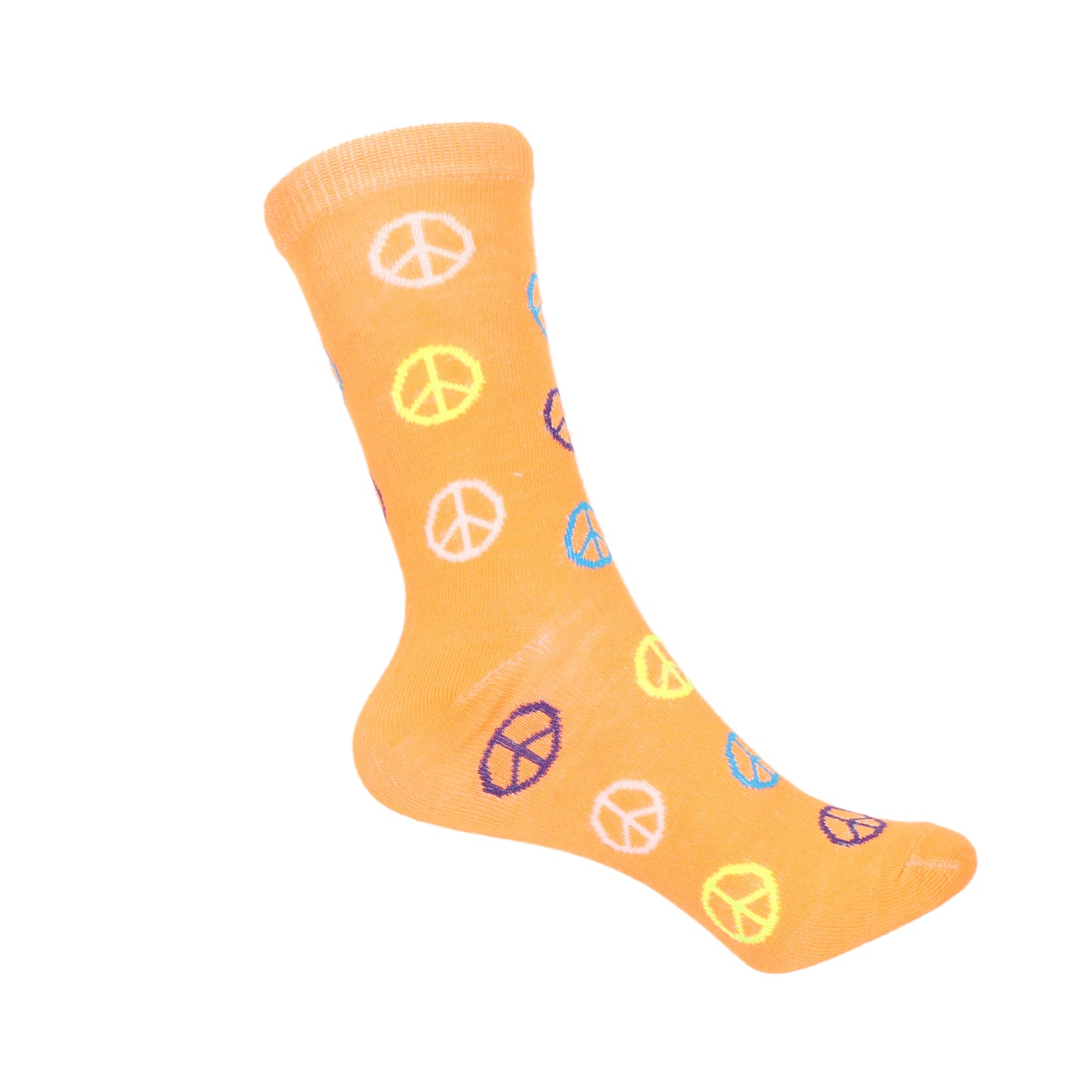 12 Pairs Women’s Lightweight Peace Sign Patterned Cotton Crew Caual Cute Socks