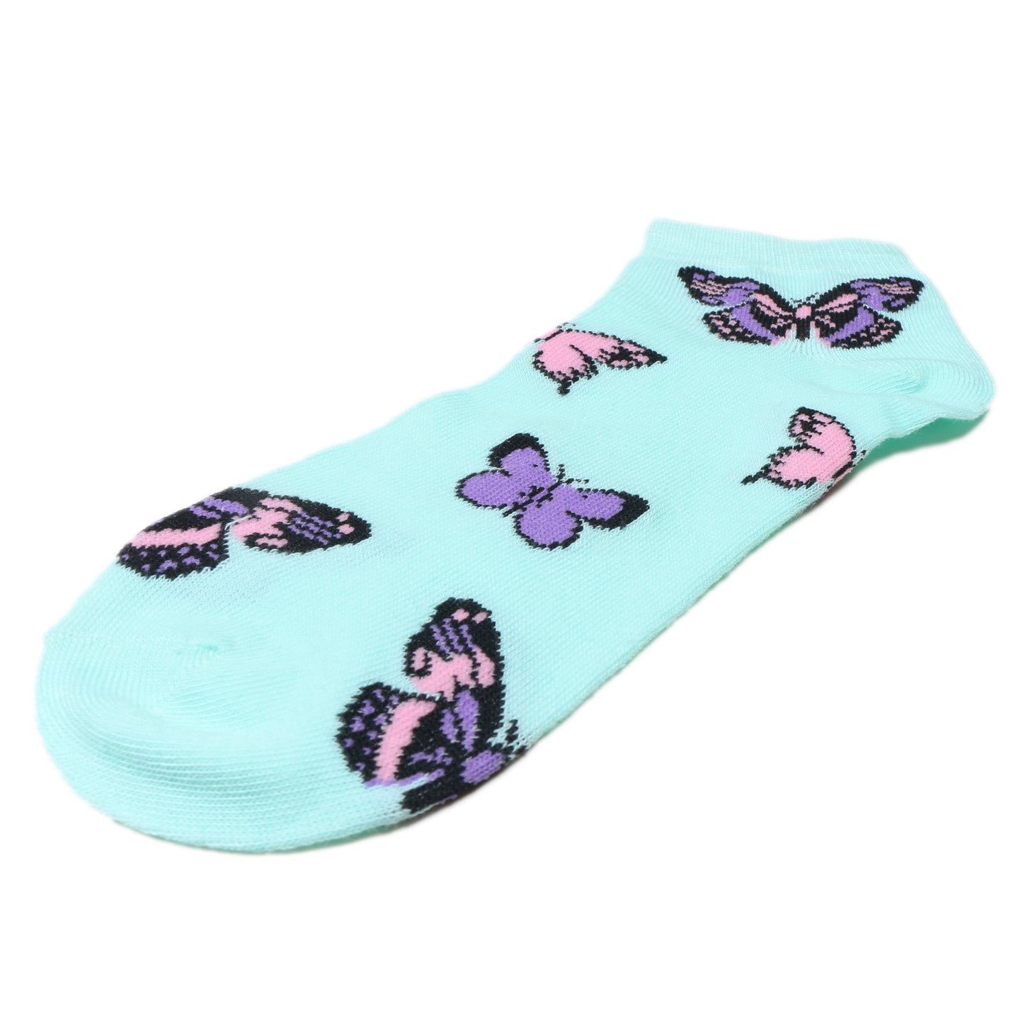 12 Pairs Women’s Lightweight Butterfly Cotton Ankle Mid Quarter Mini Crew Caual Socks