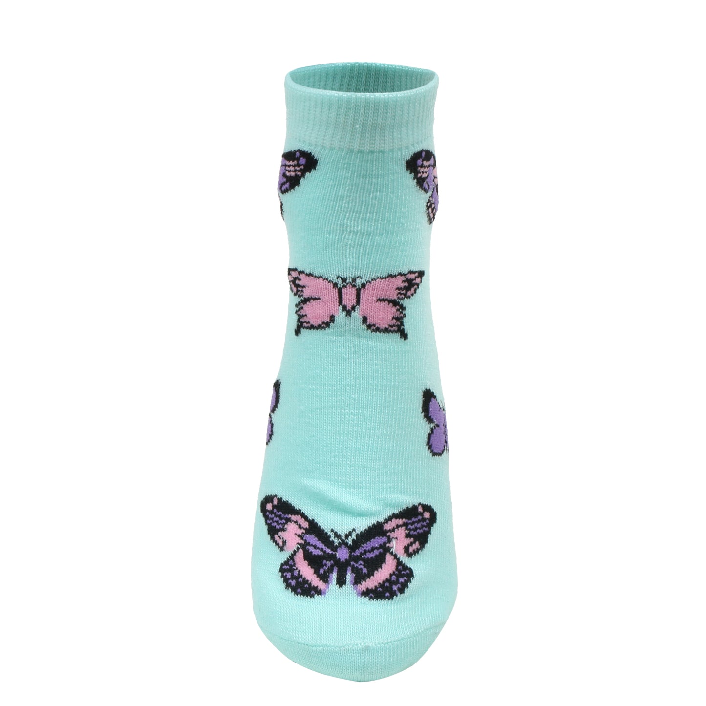 12 Pairs Women’s Lightweight Butterfly Cotton Ankle Mid Quarter Mini Crew Caual Socks