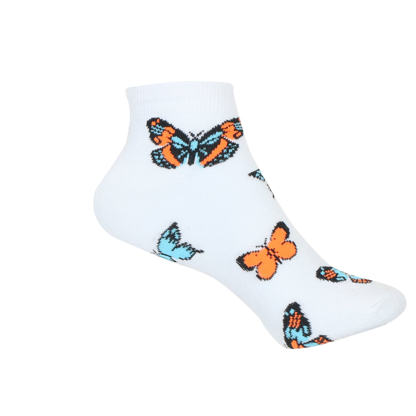 12 Pairs Women’s Lightweight Butterfly Cotton Ankle Mid Quarter Mini Crew Caual Socks