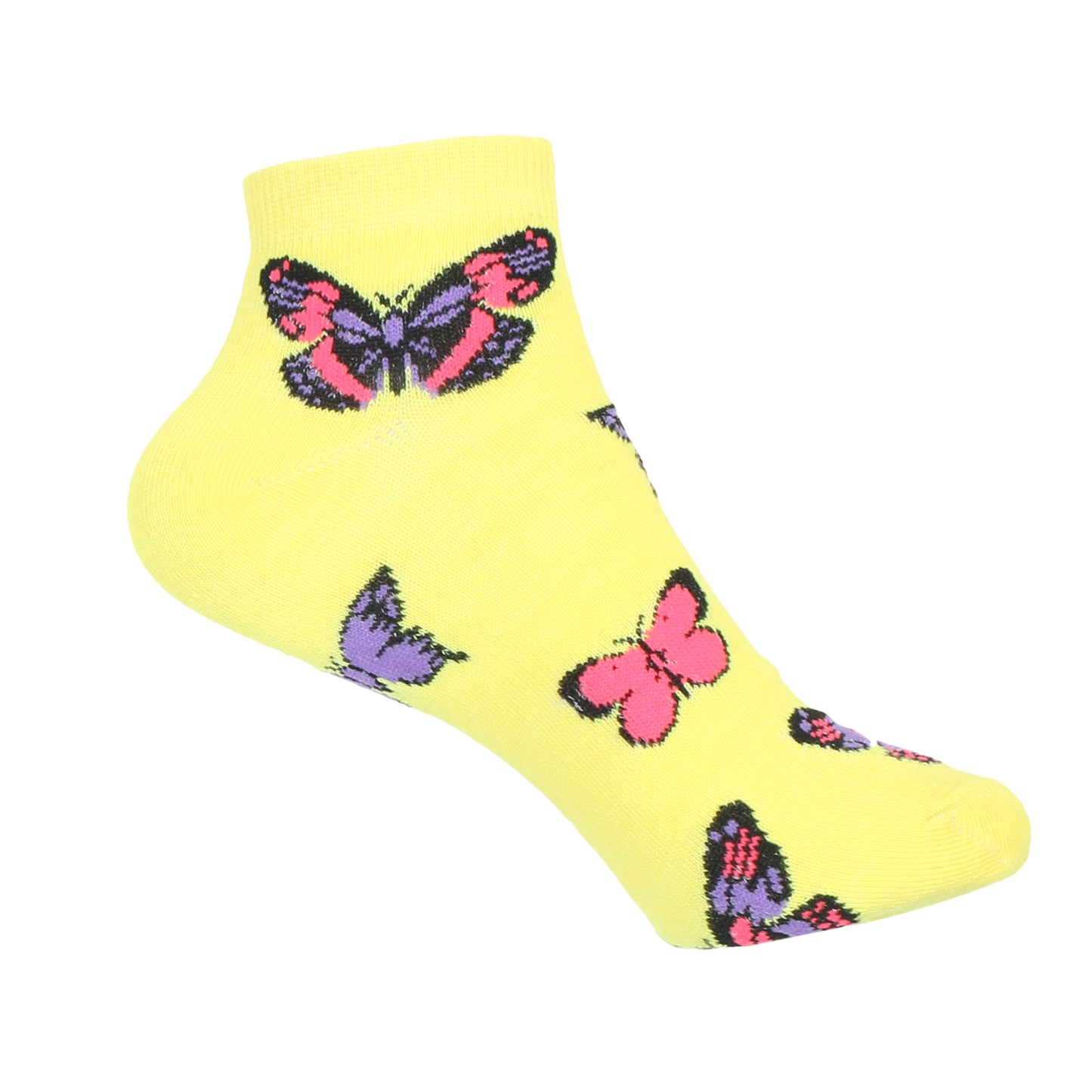 12 Pairs Women’s Lightweight Butterfly Cotton Ankle Mid Quarter Mini Crew Caual Socks