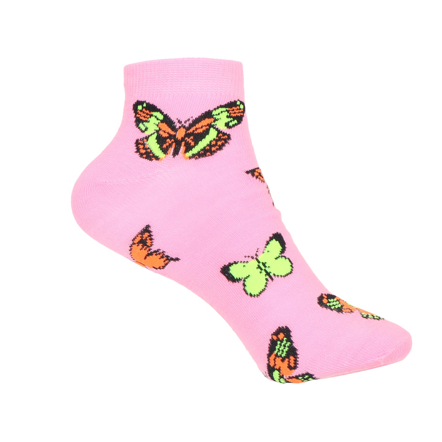 12 Pairs Women’s Lightweight Butterfly Cotton Ankle Mid Quarter Mini Crew Caual Socks