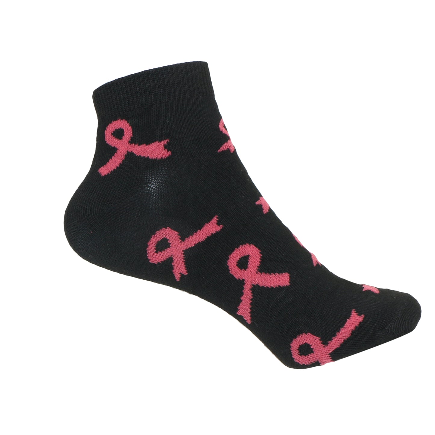 12 Pairs Women’s Lightweight Pink Ribbon Cotton Ankle Mid Quarter Mini Crew Breast Cancer Caual Socks