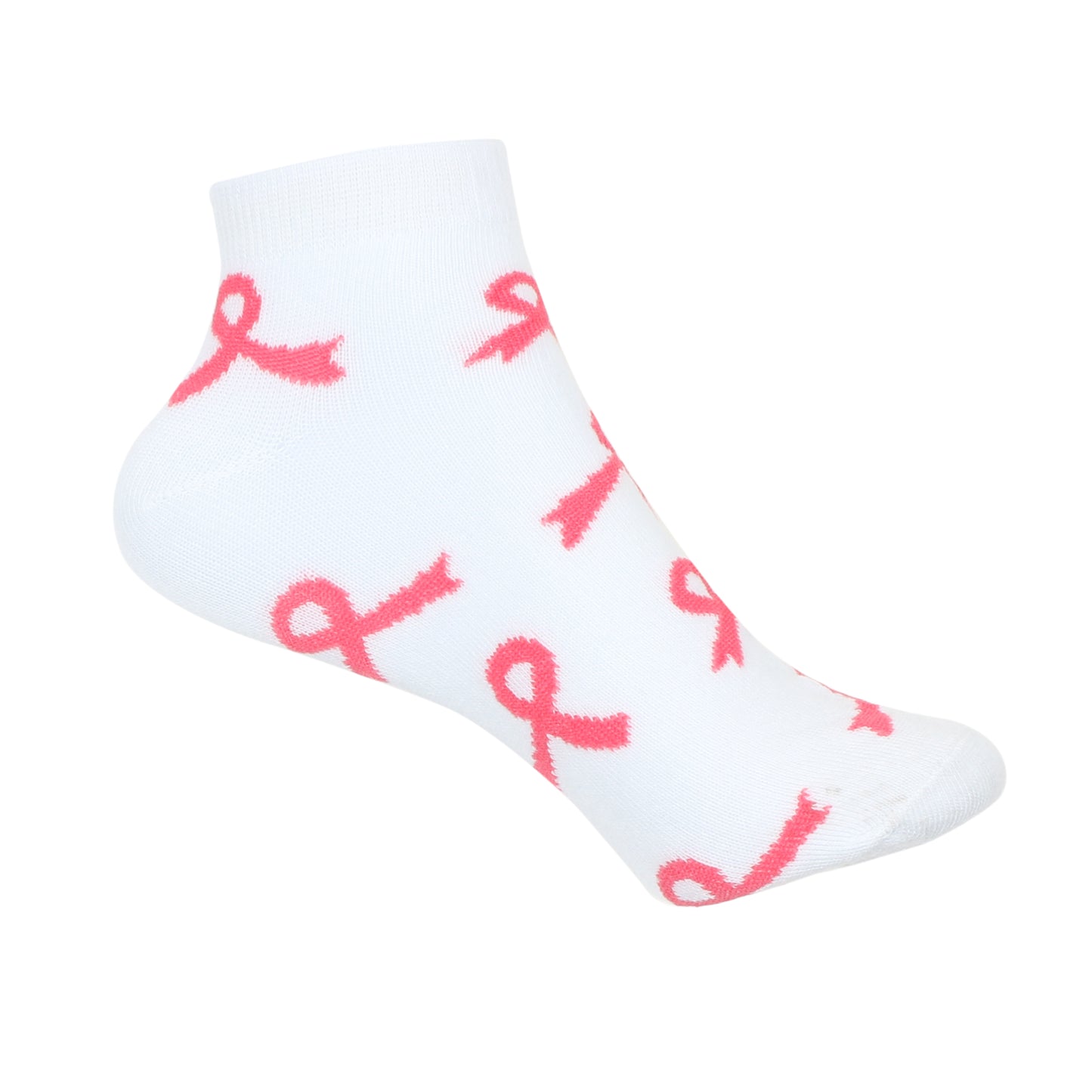 12 Pairs Women’s Lightweight Pink Ribbon Cotton Ankle Mid Quarter Mini Crew Breast Cancer Caual Socks